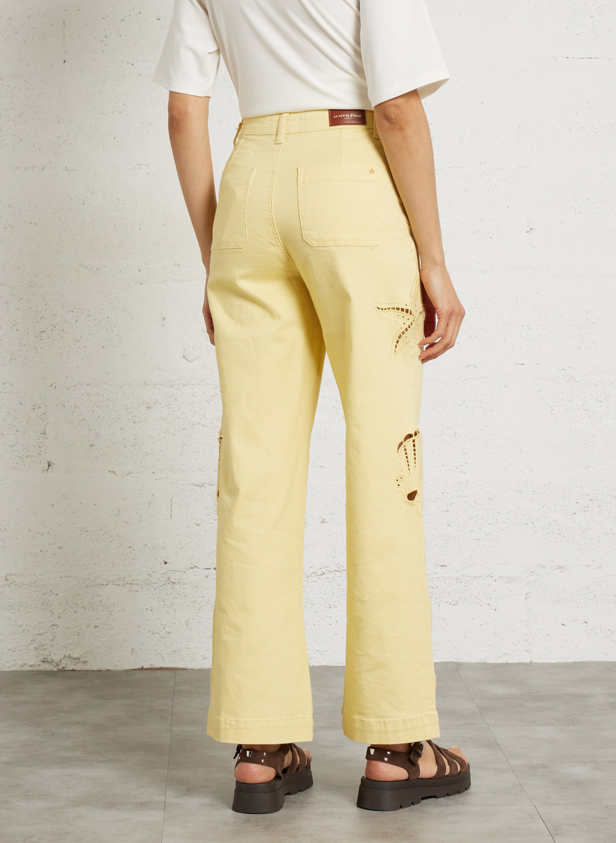 Drapierte Bluse aus Stretch-Baumwolle LA PETITE ETOILE Gelb