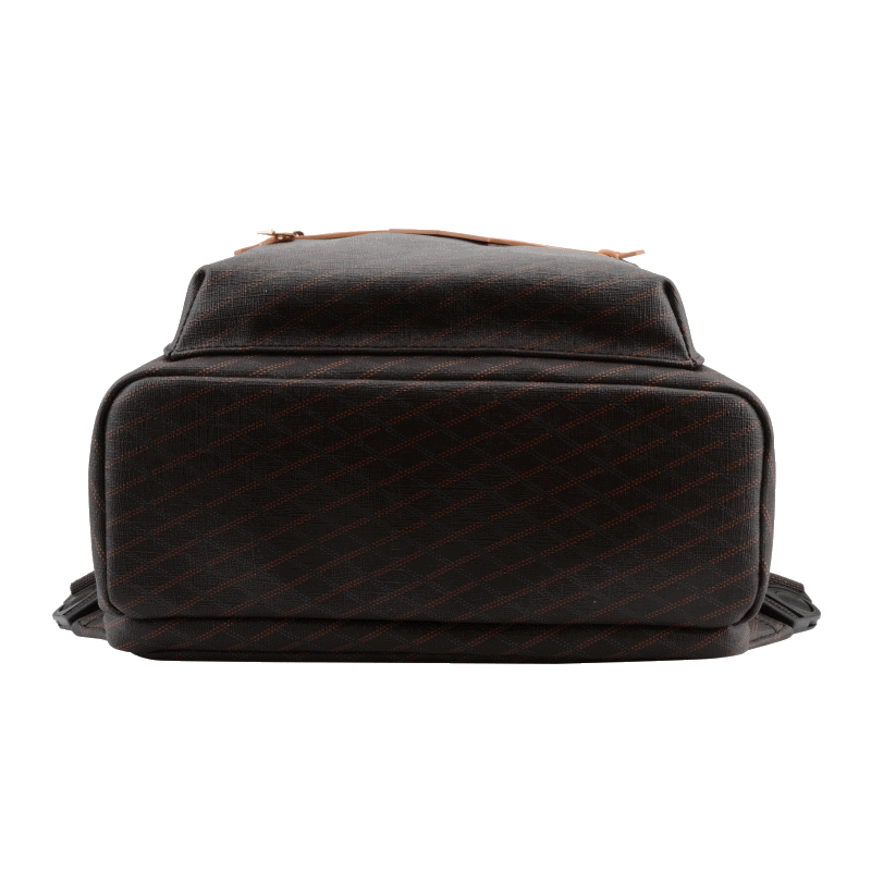 Calfskin leather backpack POURCHET Brown