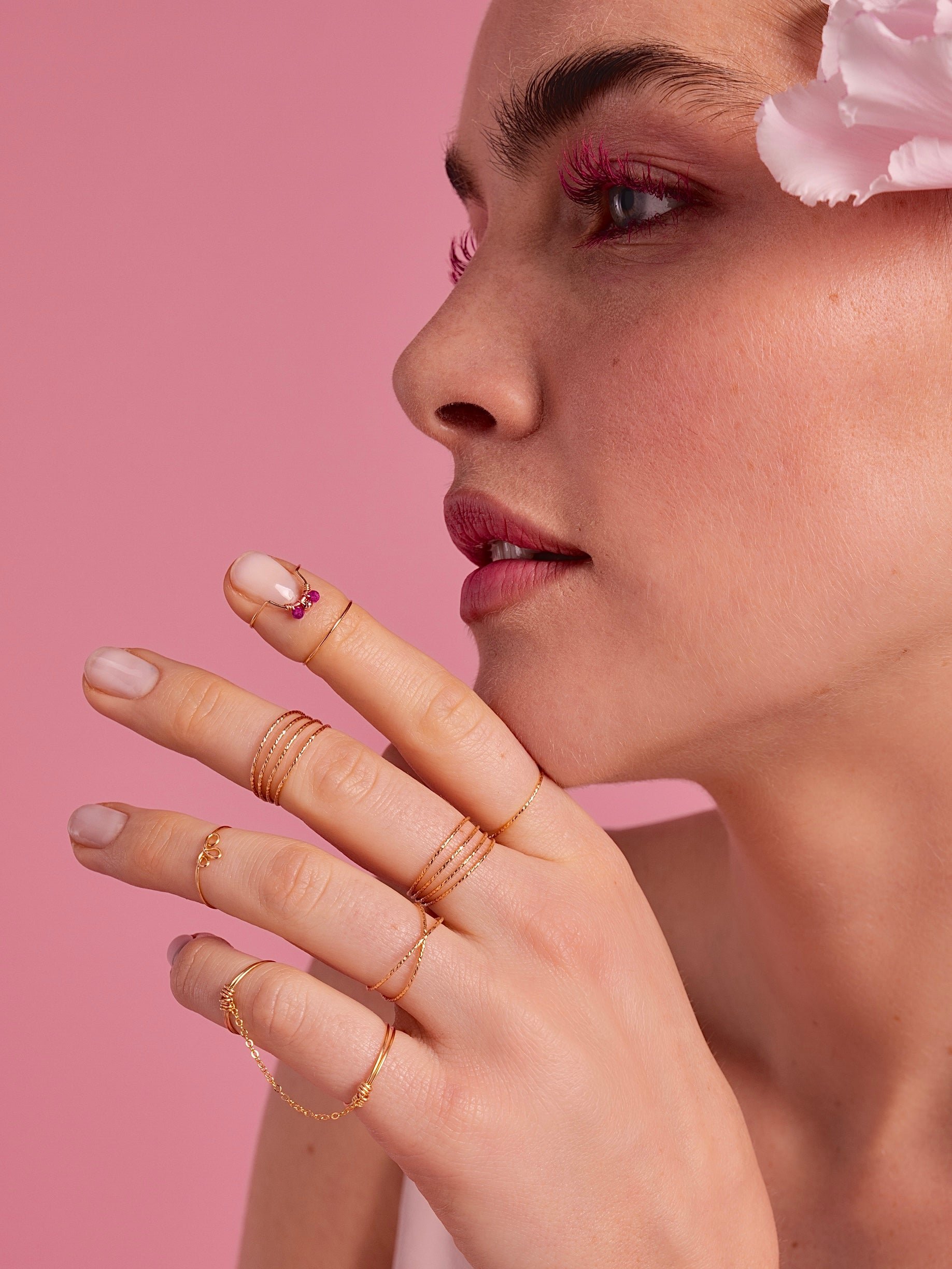 Bague anneau éclat YAY Doré