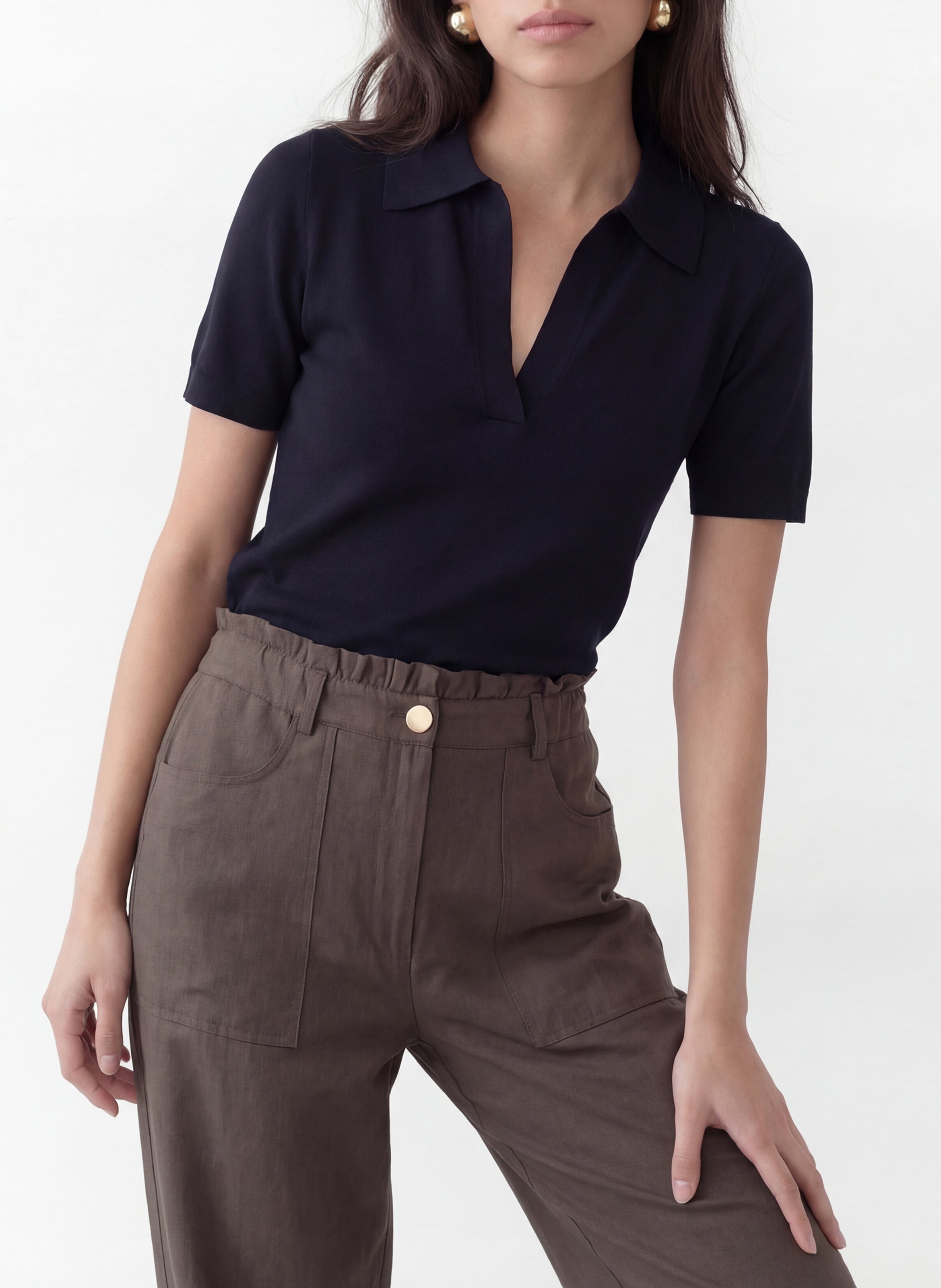 Gerade geschnittenes Poloshirt KOOKAI Schwarz