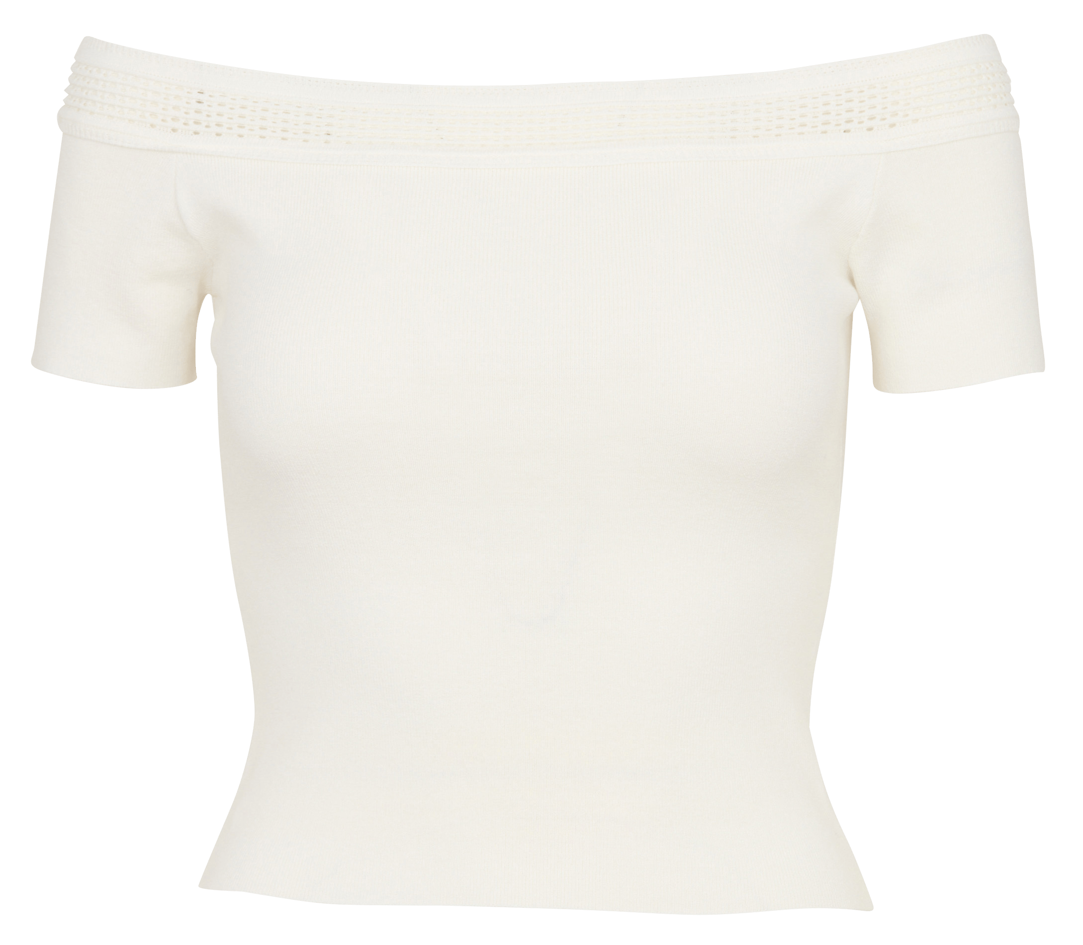 Oberteil mit Bootsausschnitt, tailliert KOOKAI Weiss