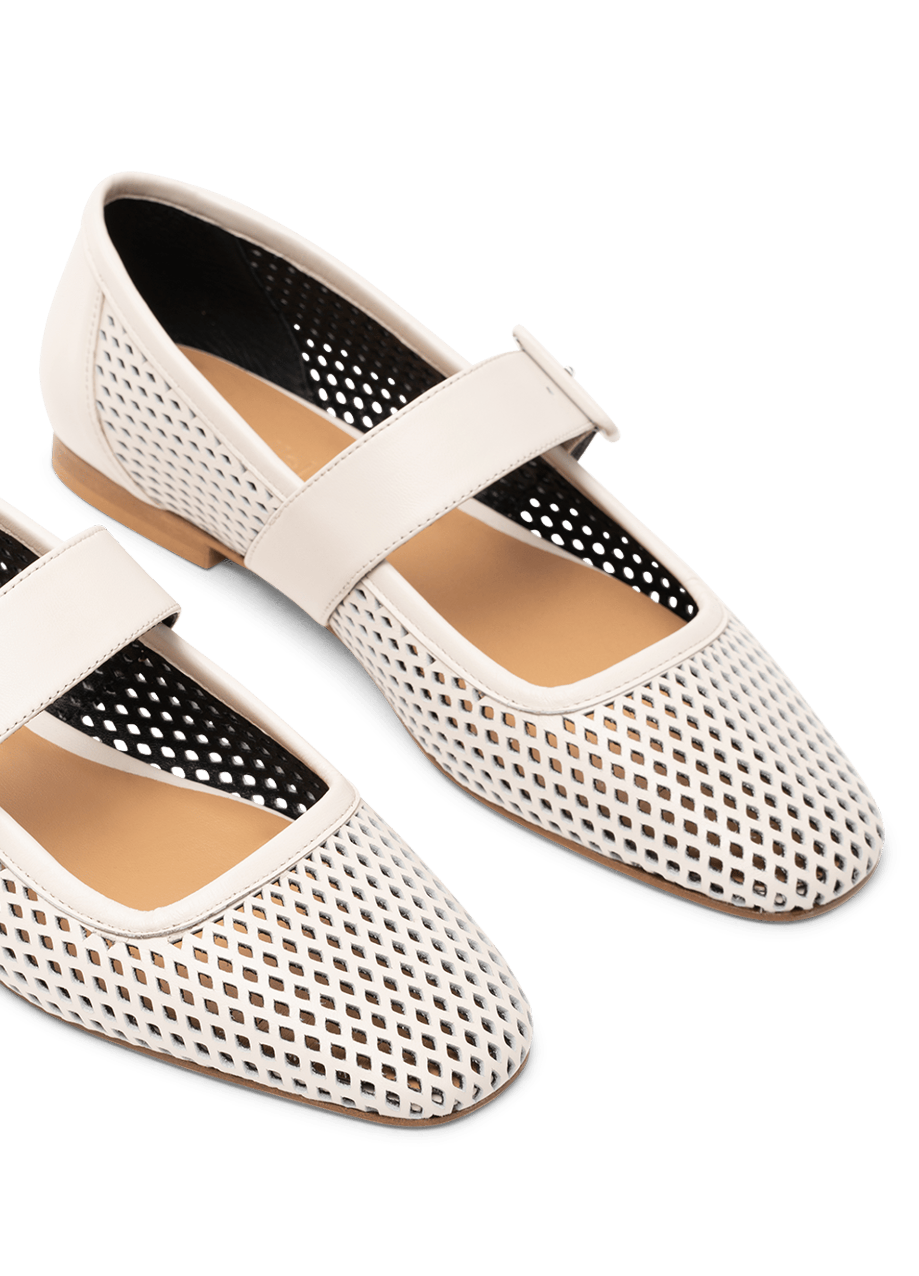 Gold nappa leather ballet flats PARALLELE PARIS Golden