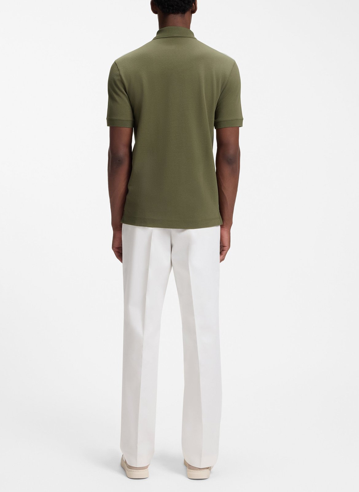 Solid Short-Sleeve Polo Shirt BOSS Khaki