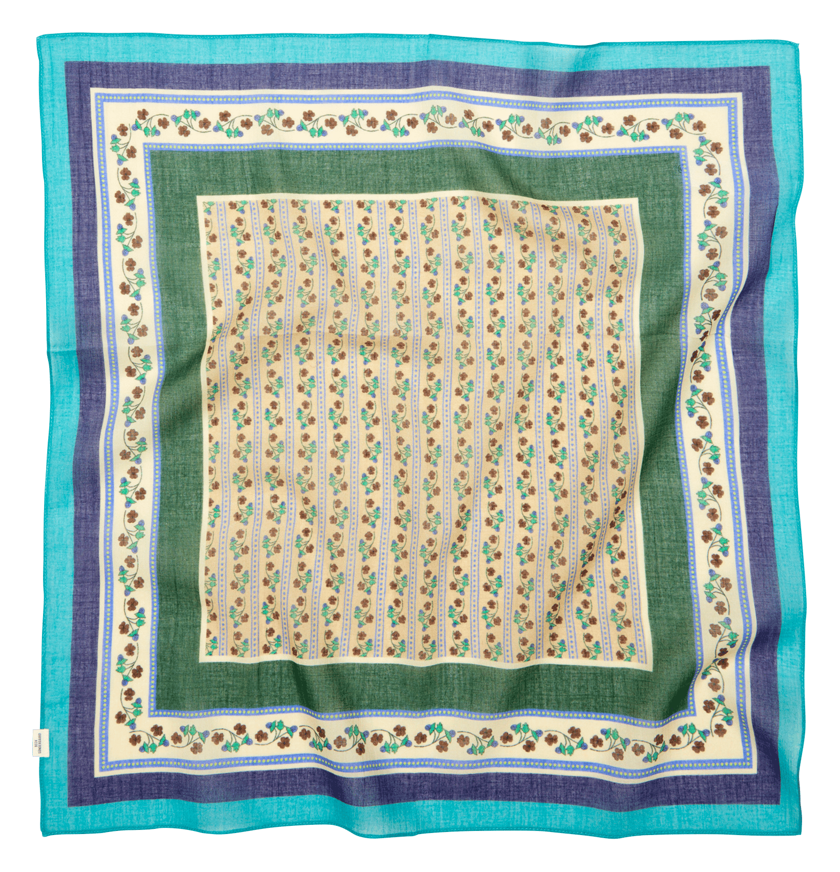 Katoenen sjaal met print BECKSONDERGAARD Groen