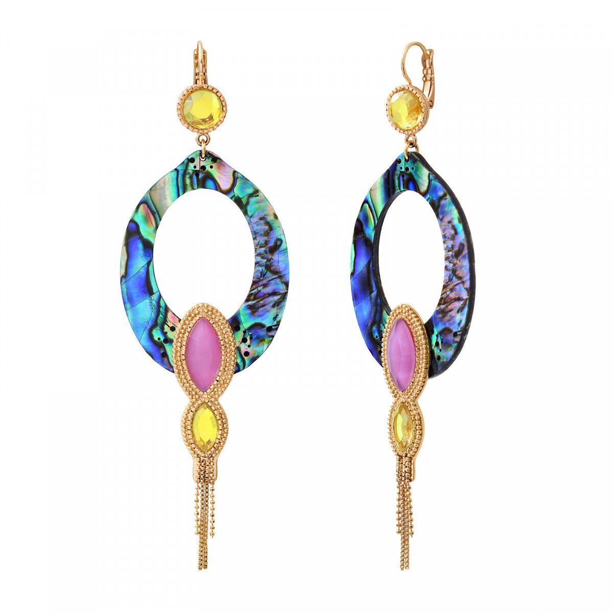 Hanging sleeper earrings SATELLITE PARIS Blue
