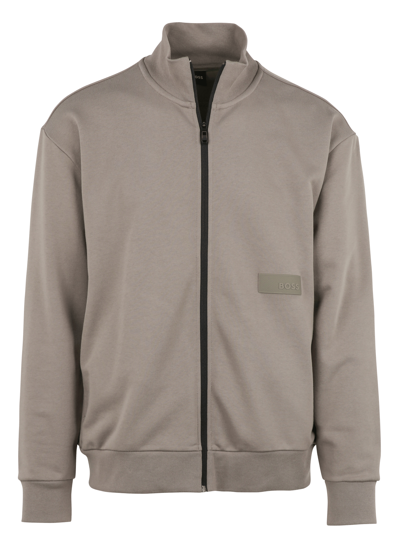 Straight cotton-blend sweatshirt BOSS Khaki