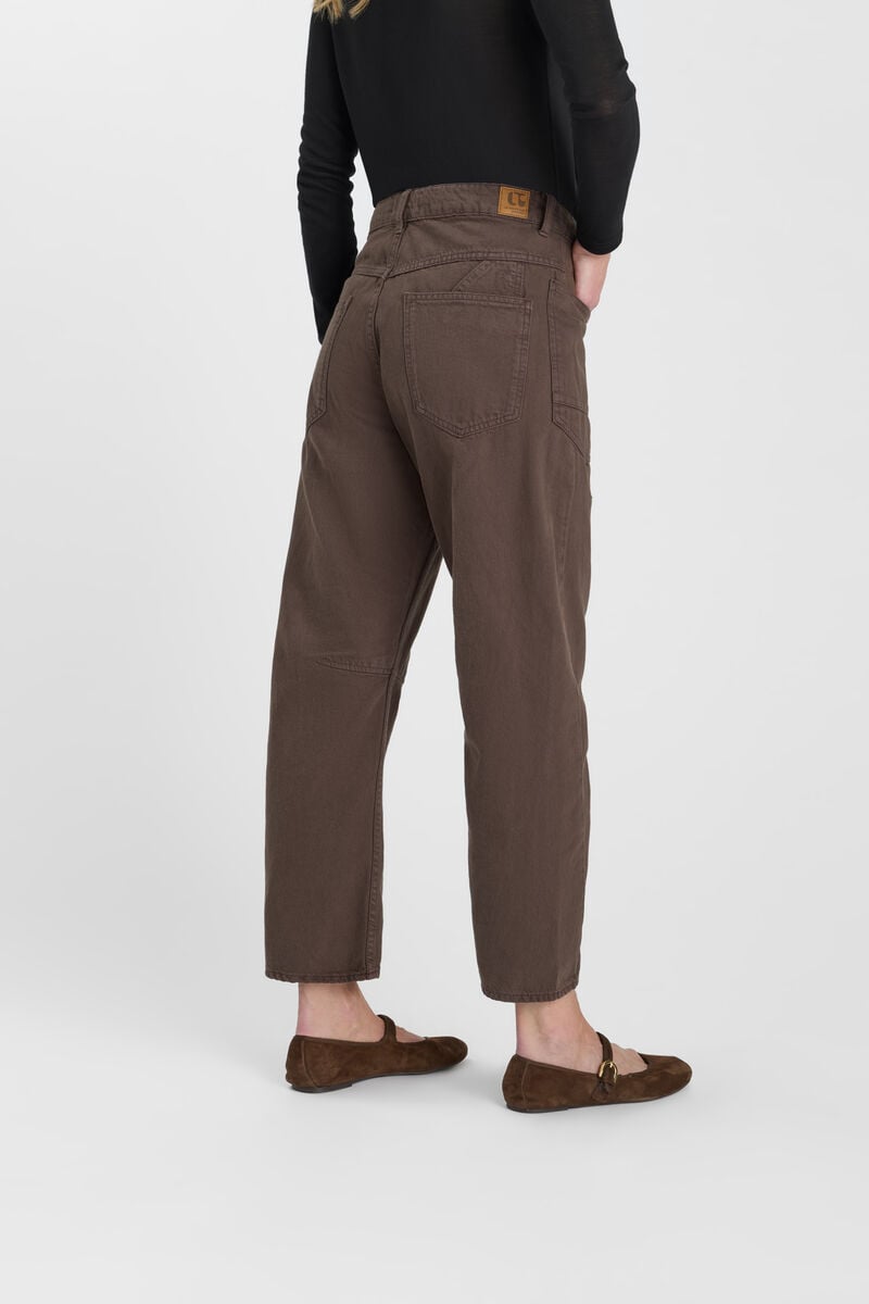 Loose jeans, wide leg, length 34 LE TEMPS DES CERISES Brown