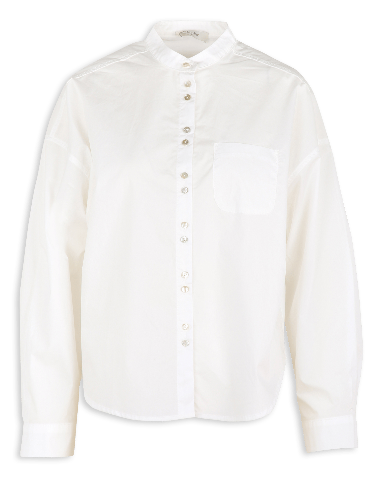 Chemise oversize col rond en coton JC SOPHIE Blanc