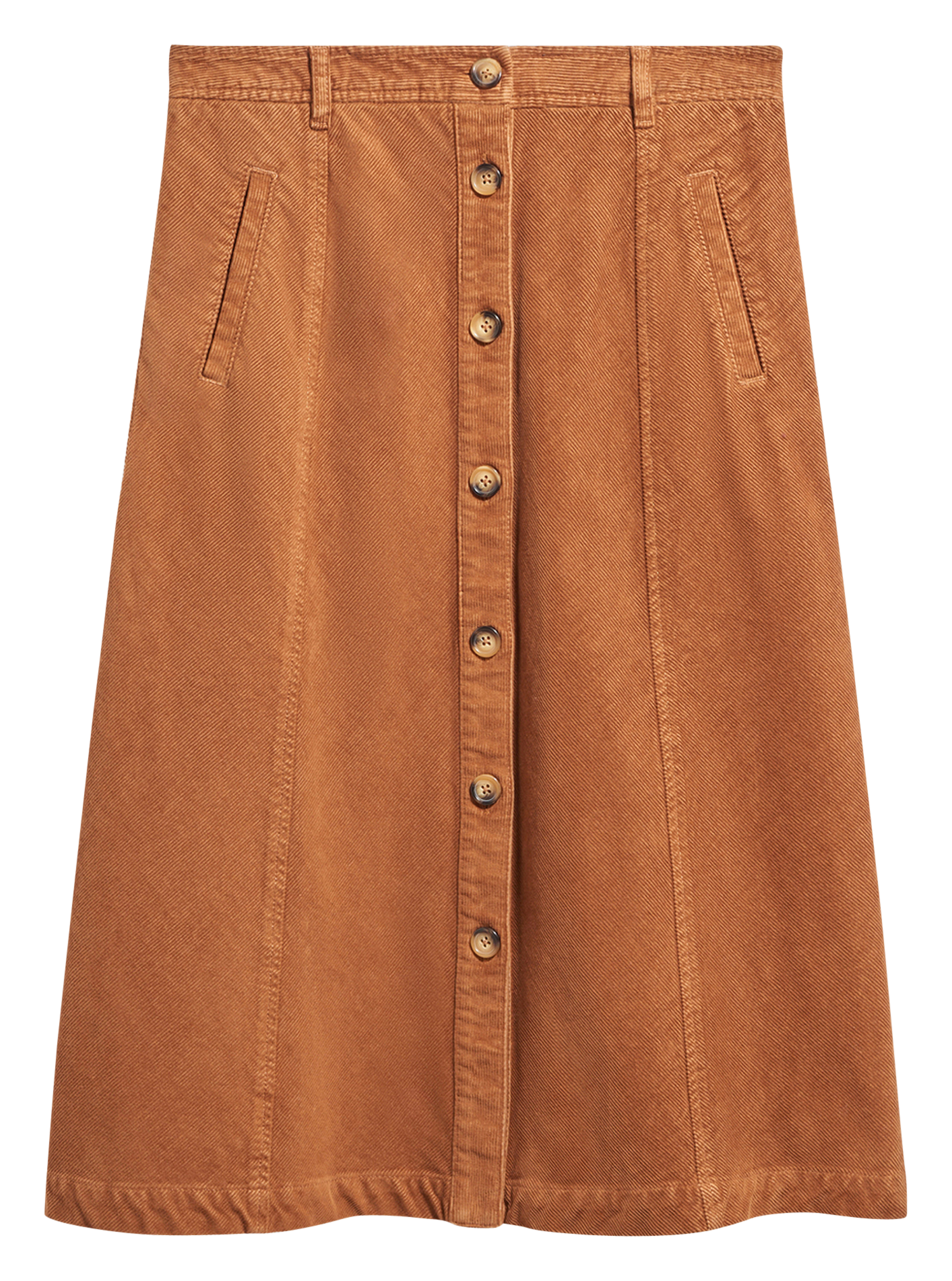 Flared velvet skirt in blended cotton GERARD DAREL Brown