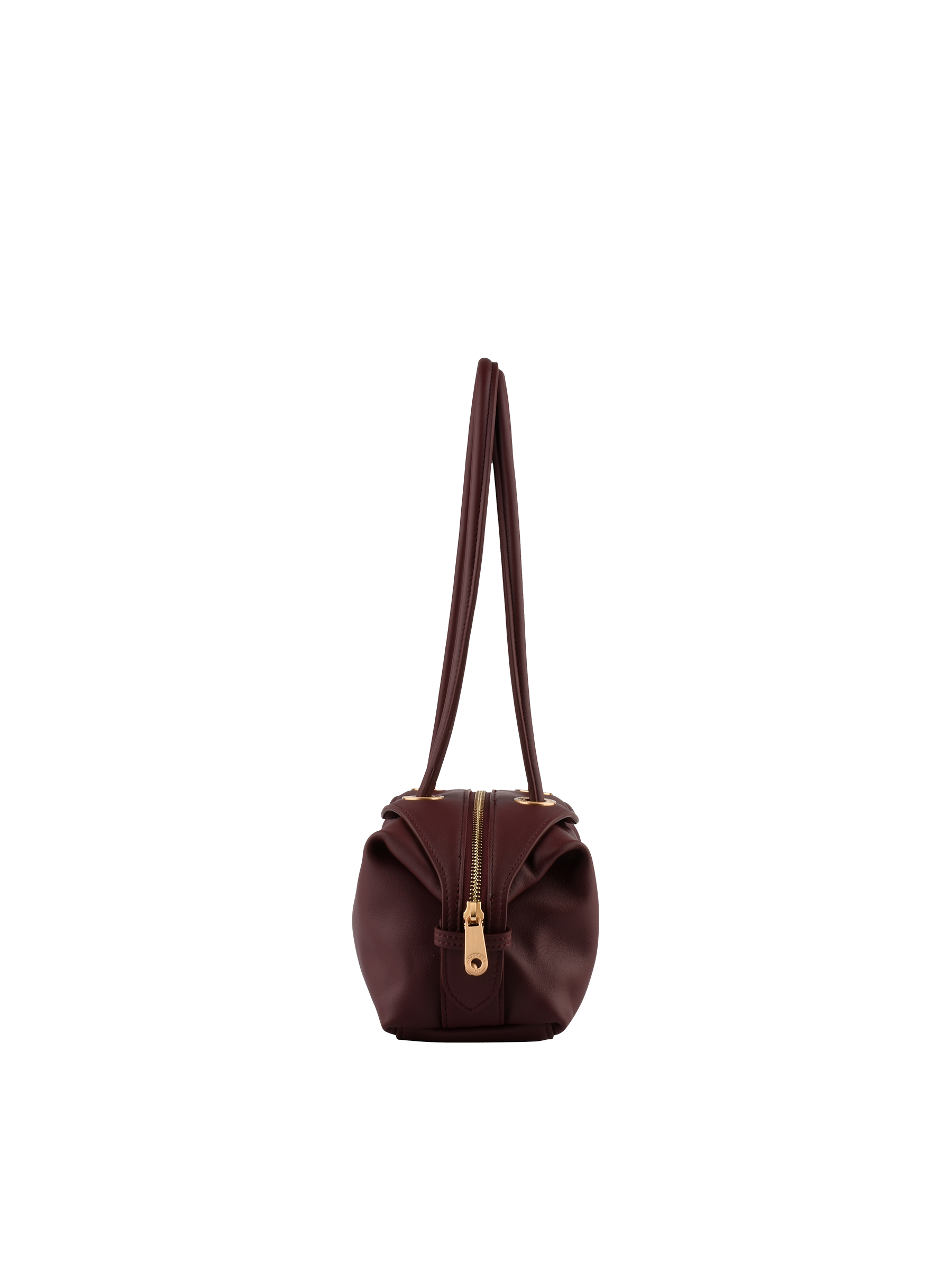 Sac porté épaule en cuir de vachette POURCHET Rouge