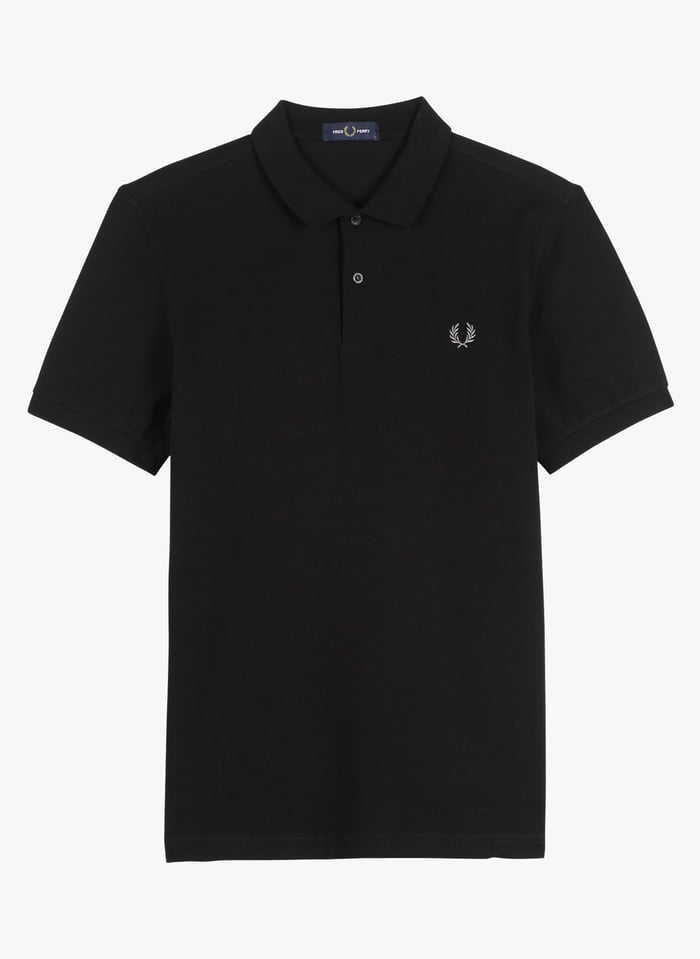 Slim fit Cotton Piqu Polo Shirt Black chrome Fred Perry Men