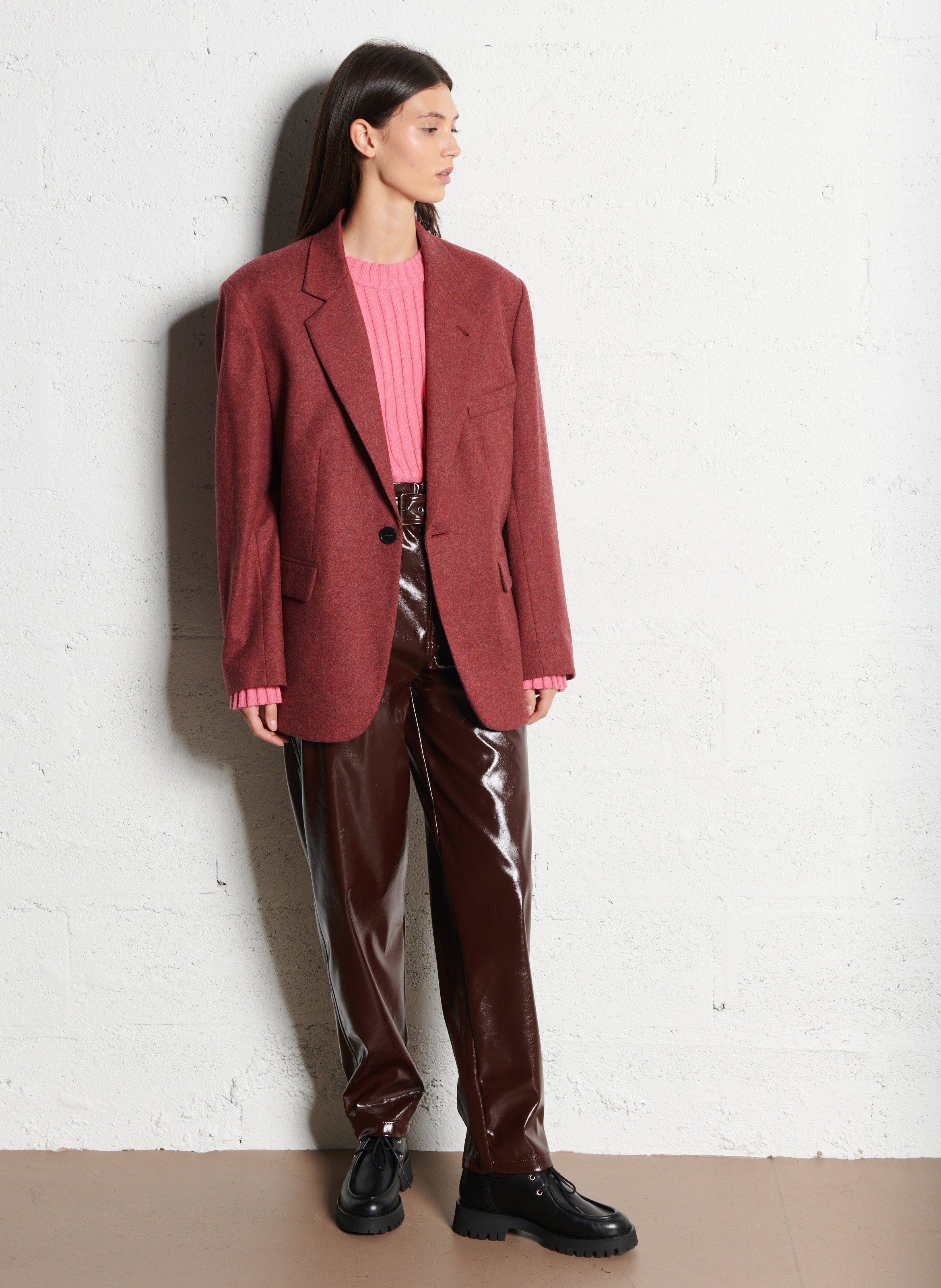 Maglione oversize collo rotondo COLLECTORS CLUB Rosa