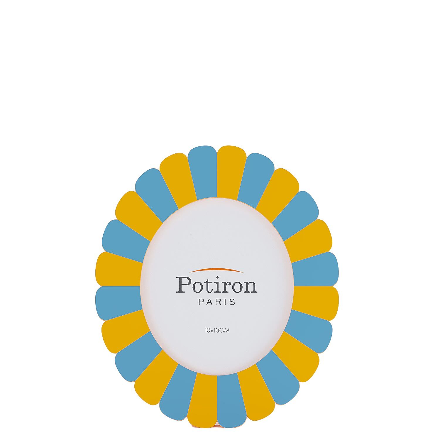 Small oval stand-up photo frame POTIRON PARIS Yellow