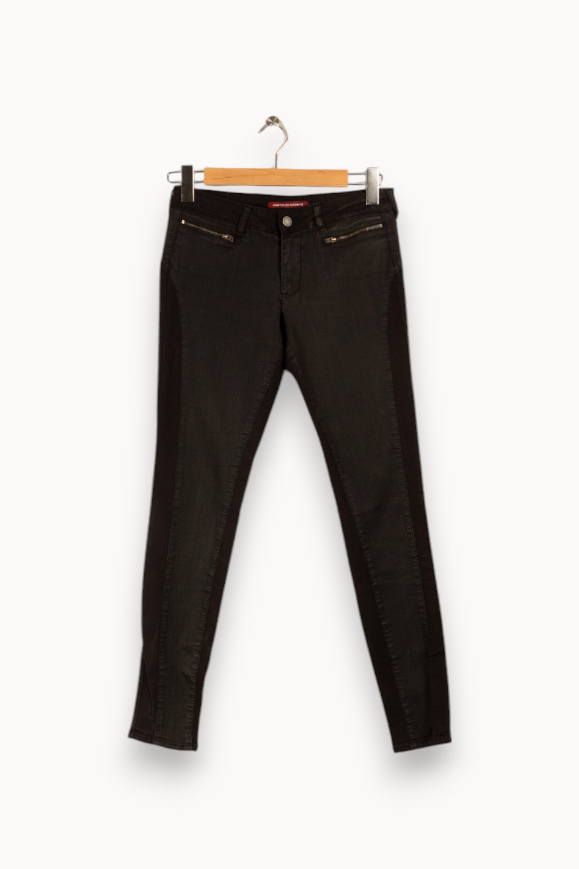 Cropped slim jeans with studs COMPTOIR DES COTONNIERS - Seconde main Black