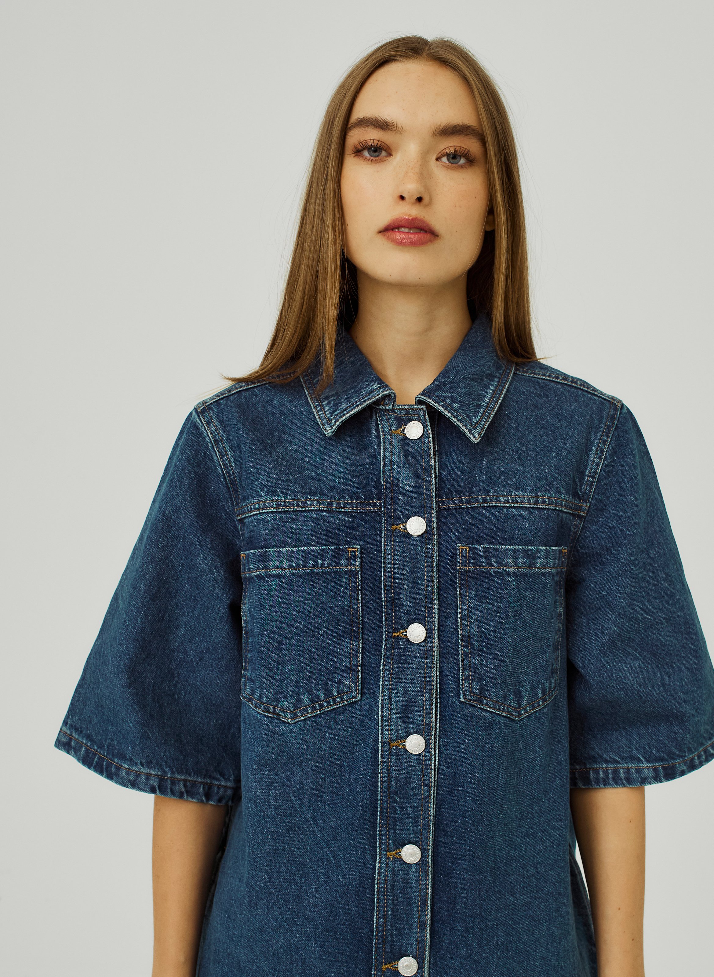 Denim dress NORR Blue