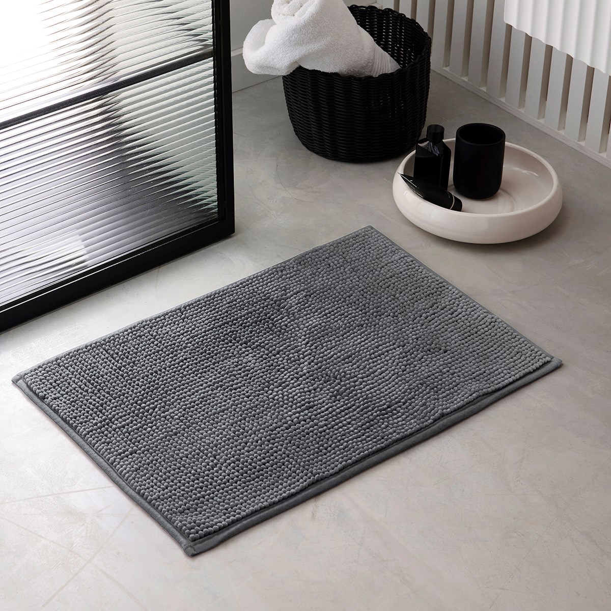 Spotted bath mat TODAY LINGE DE MAISON Grey