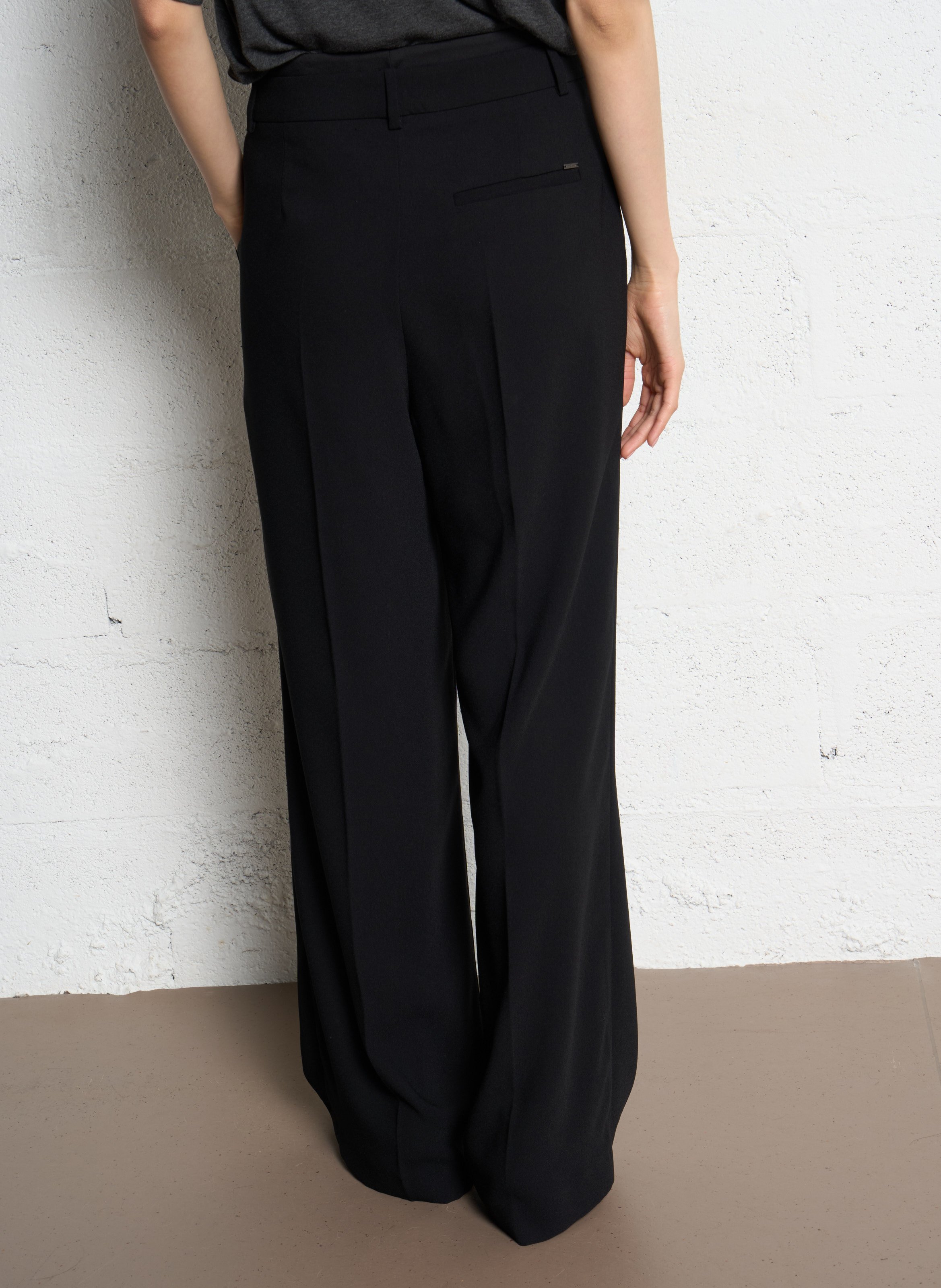 High-waisted carrot-cut trousers IKKS Black