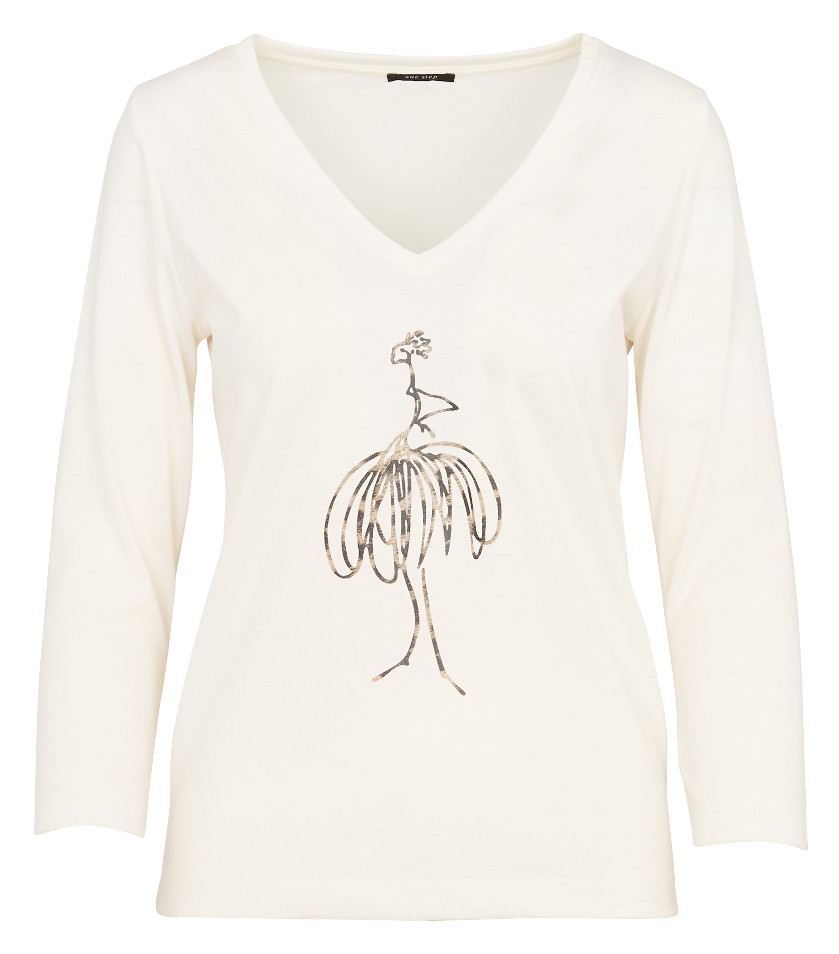 Gestreept T-shirt ONE STEP Wit