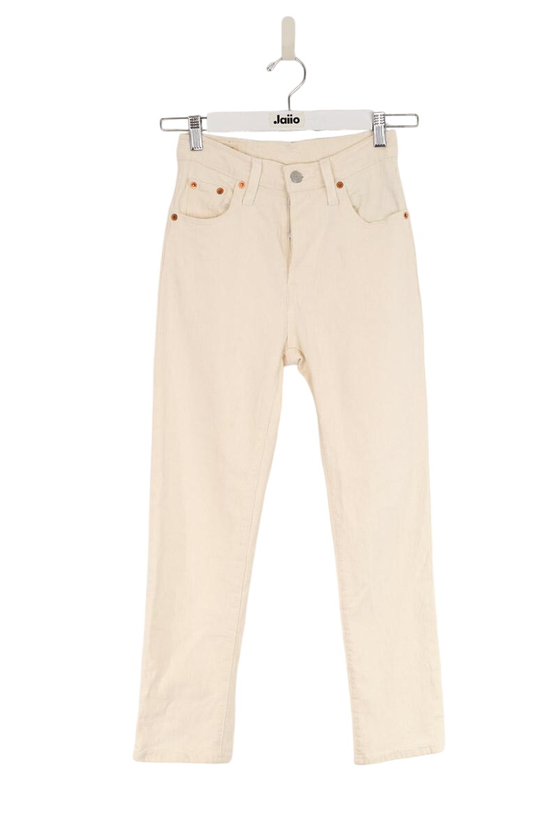 Cotton straight jeans LEVI'S - Seconde main Beige