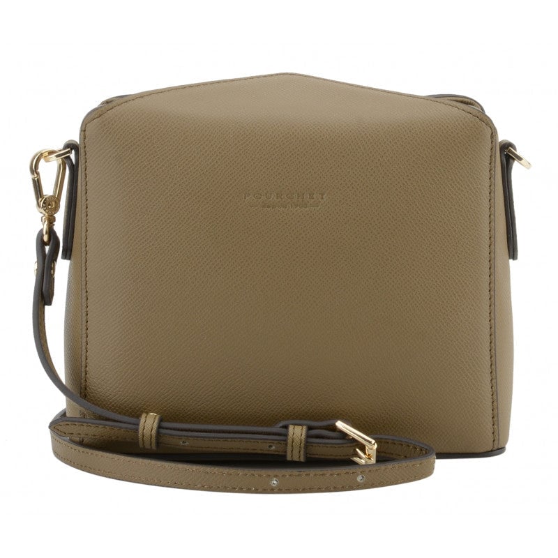 Crossbody bag - cowhide leather POURCHET Khaki
