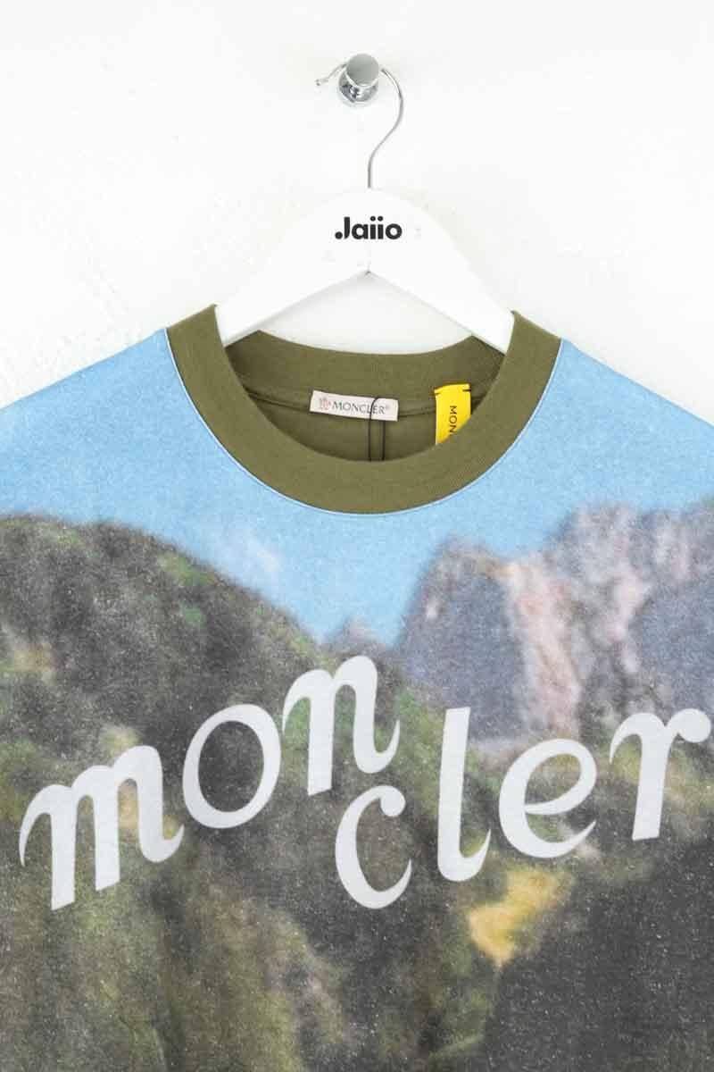 Cotton T-shirt MONCLER - Seconde Main Khaki