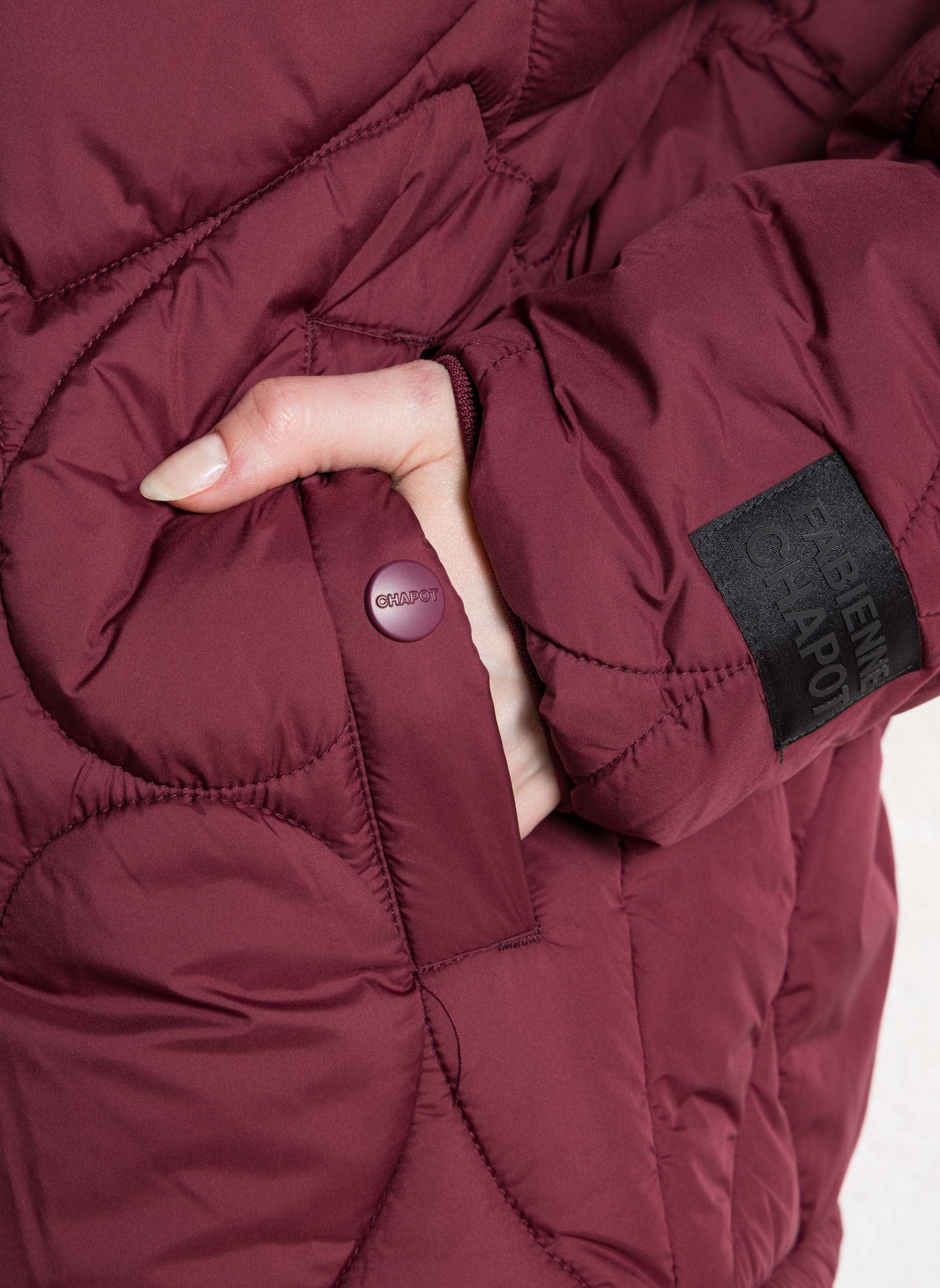 Oversized jas van synthetische bont FABIENNE CHAPOT Rood