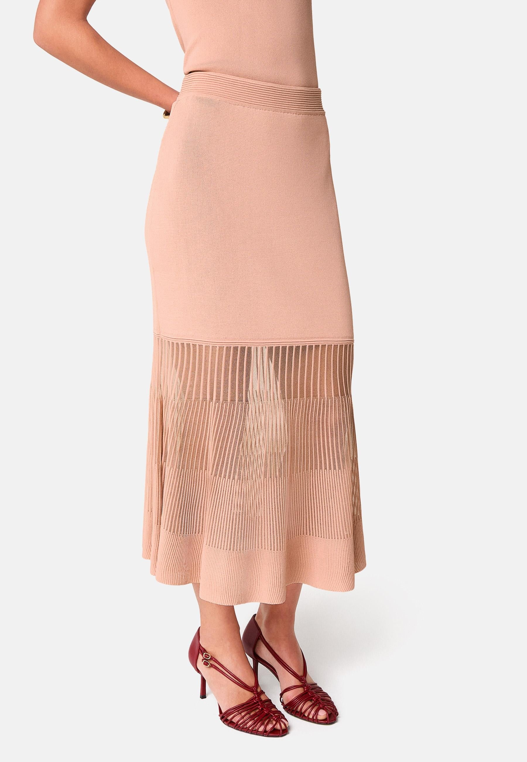 Long dual material skirt RODIER Pink