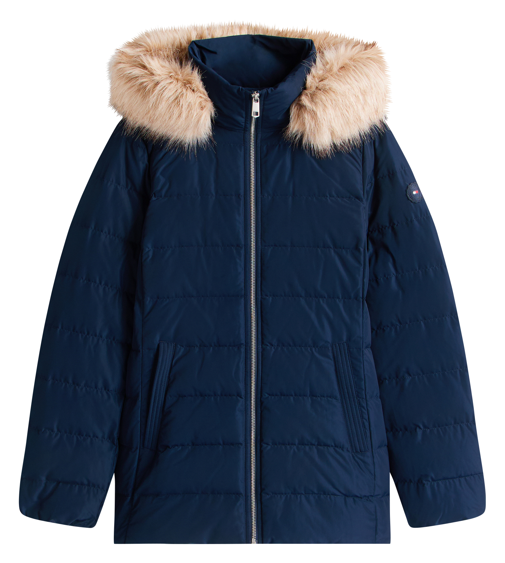 Doudoune droite col montant matelassée TOMMY HILFIGER Bleu