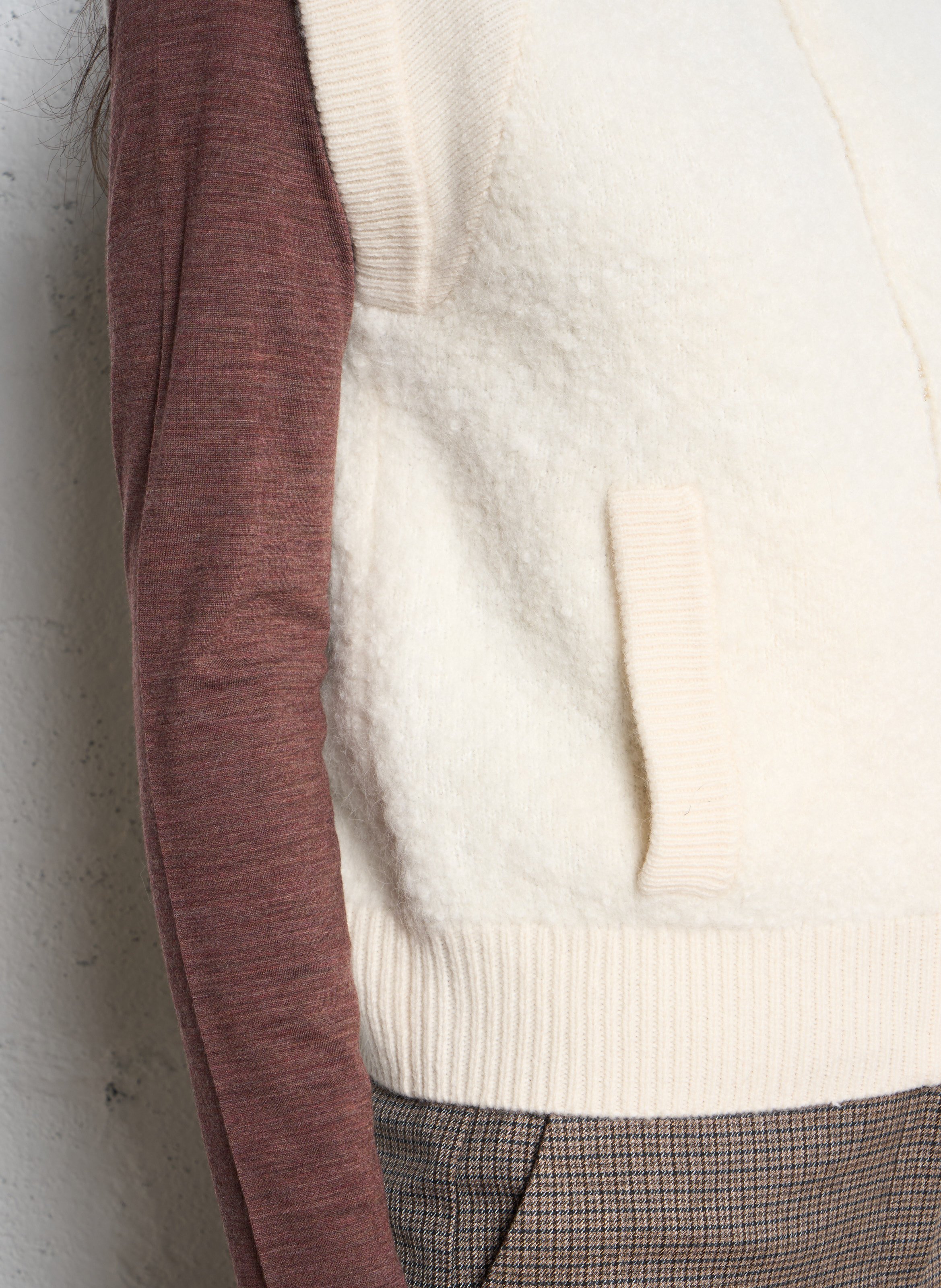 Gilet droit en maille MAISON 123 Beige