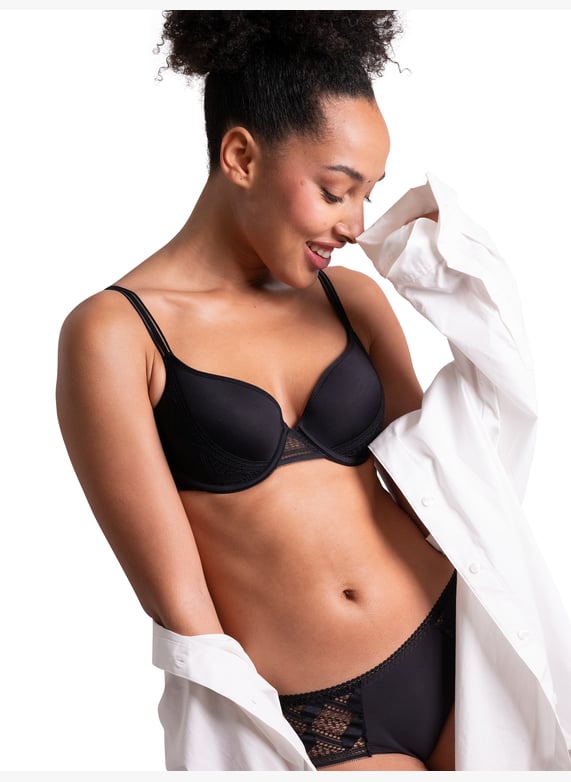 A Fleur De Toi demi-cup bra | Black by PASSIONATA A Fleur De Toi demi-cup bra Black