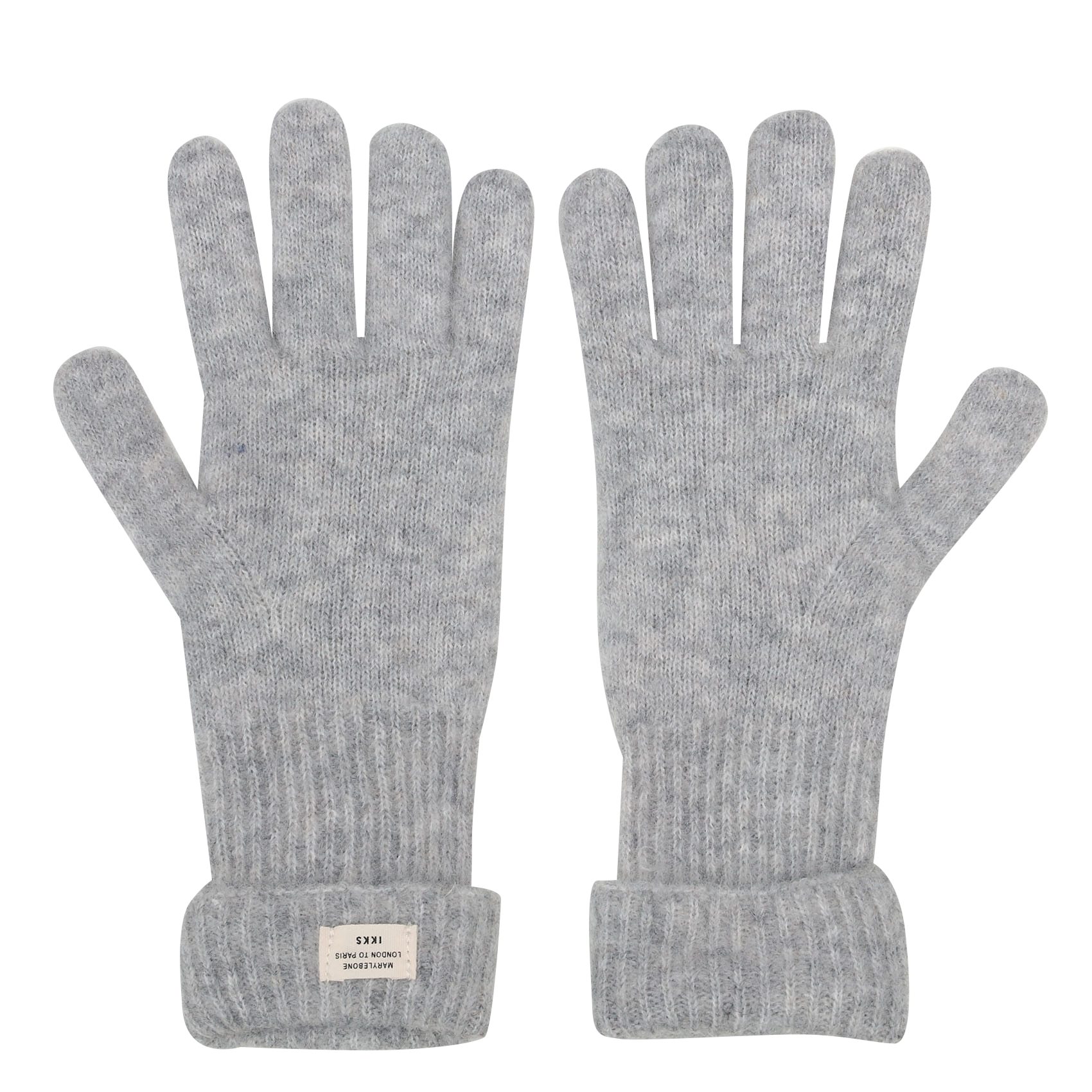 Marled wool blend gloves IKKS Grey