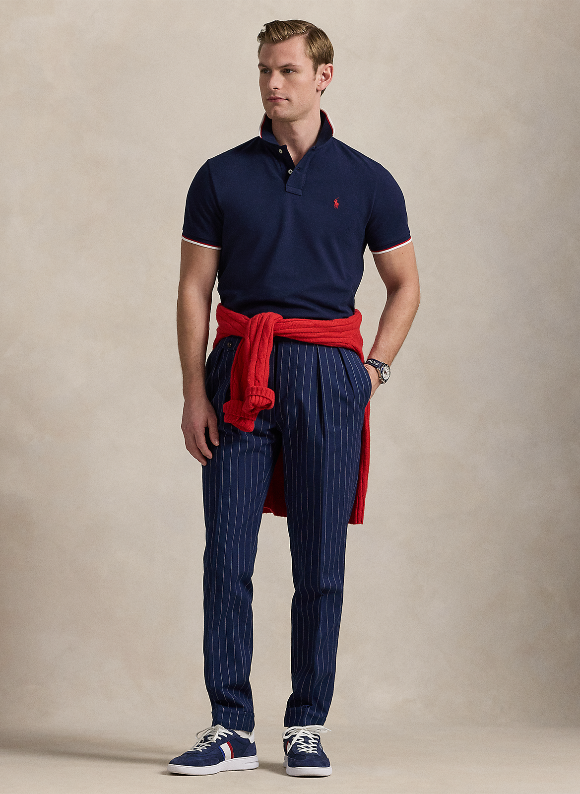 Polo slim-fit en coton POLO RALPH LAUREN Bleu