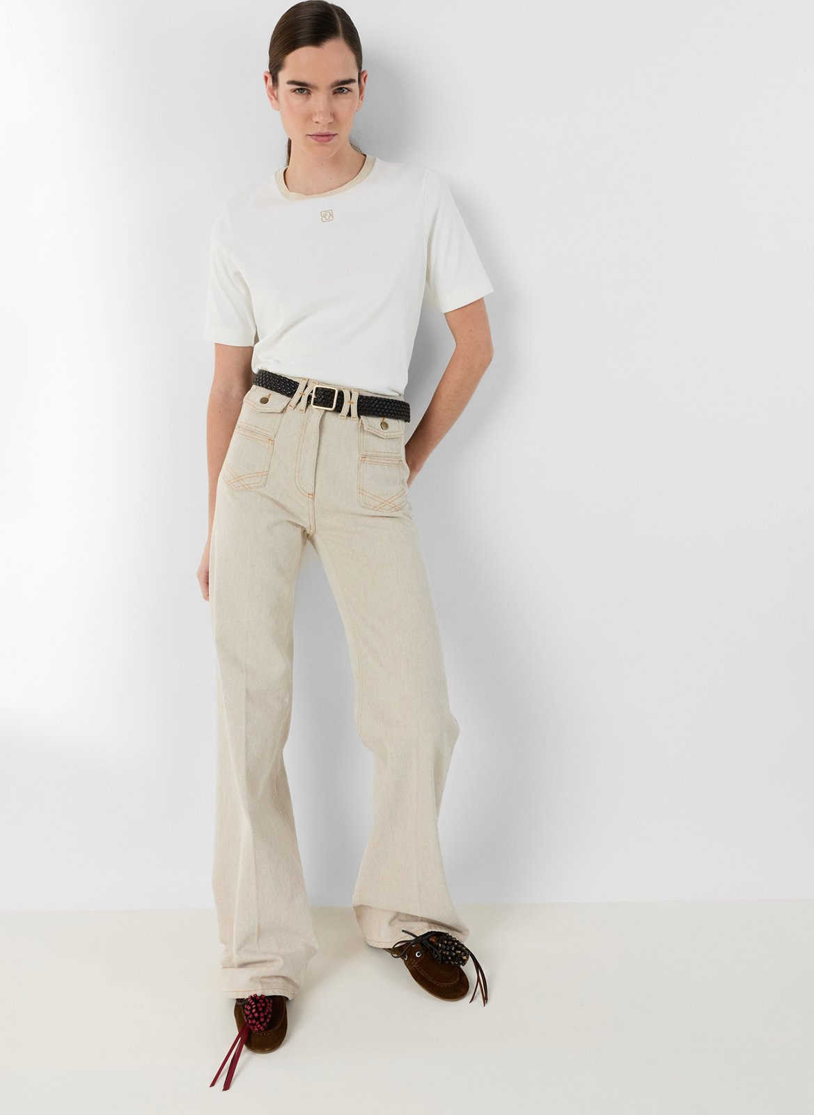 T-Shirt mit besticktem Monogramm GERARD DAREL Beige