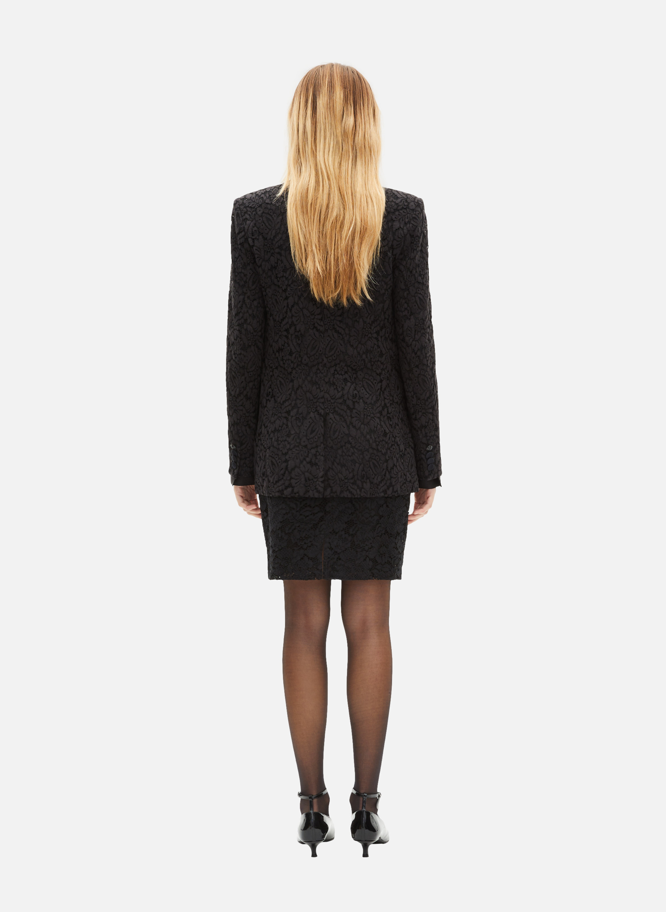 Lace tailored jacket THE KOOPLES Black