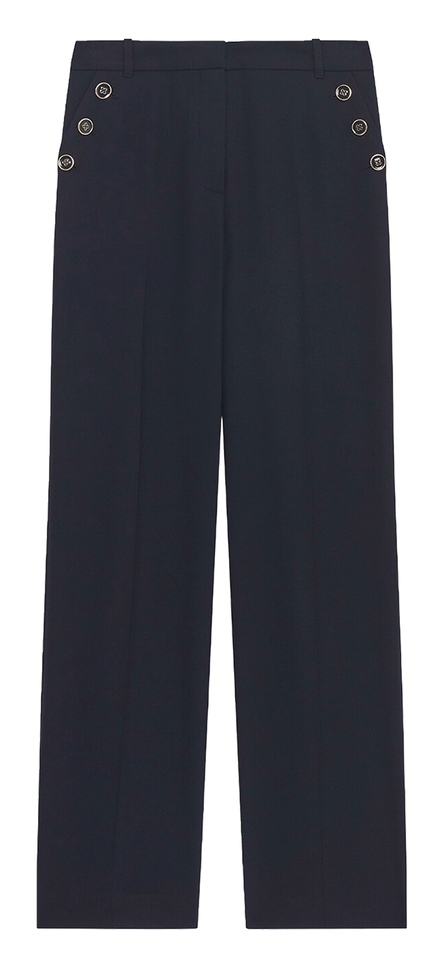 Carrotbroek met hoge taille CAROLL Blauw