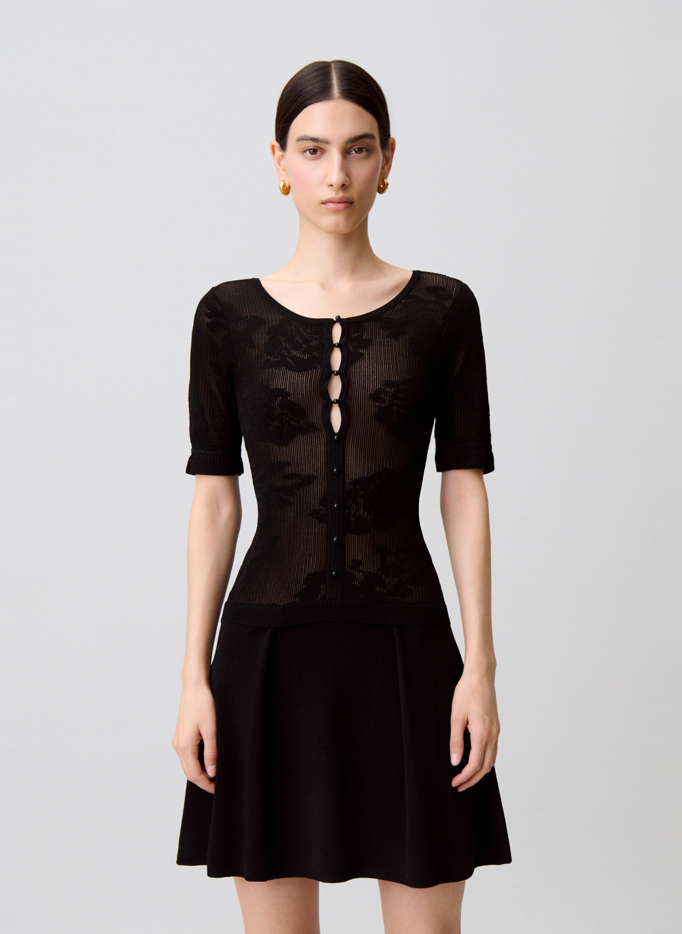 Robe courte col rond CLAUDIE PIERLOT Noir