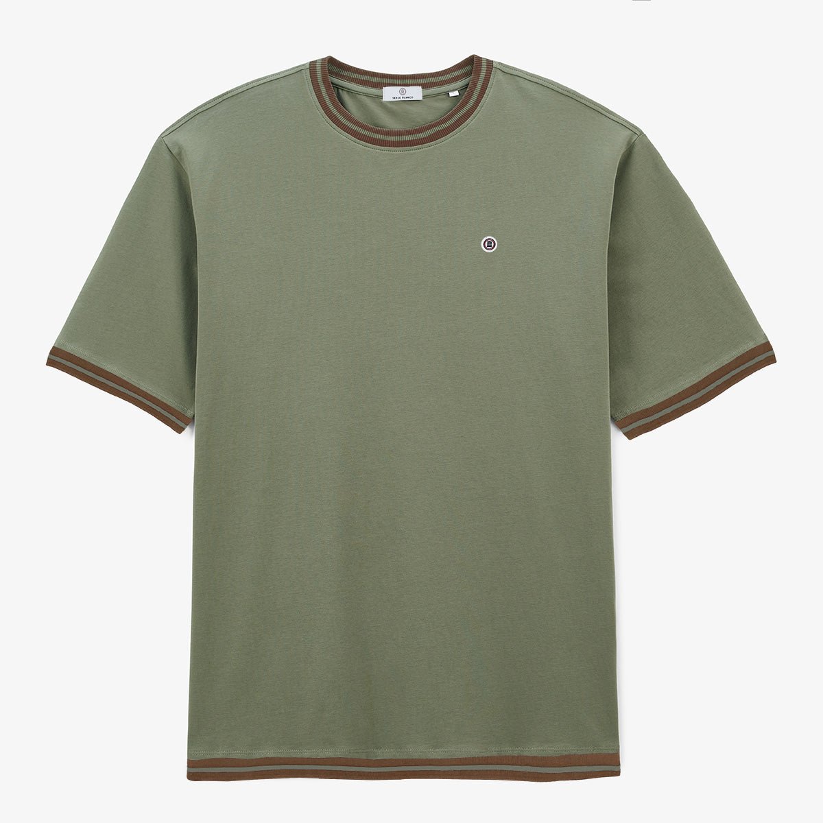 Short-sleeved cotton printed T-shirt SERGE BLANCO Green