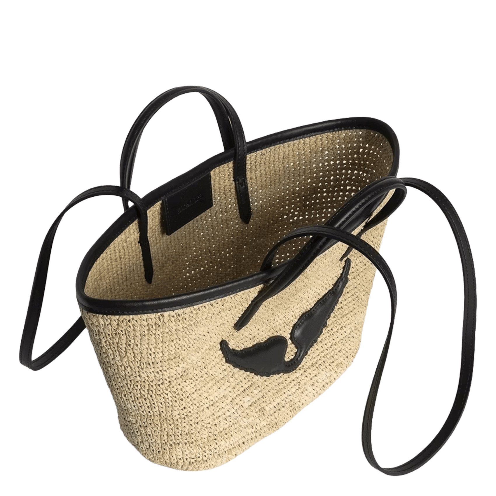 Bolso de paja ZADIG&VOLTAIRE Negro