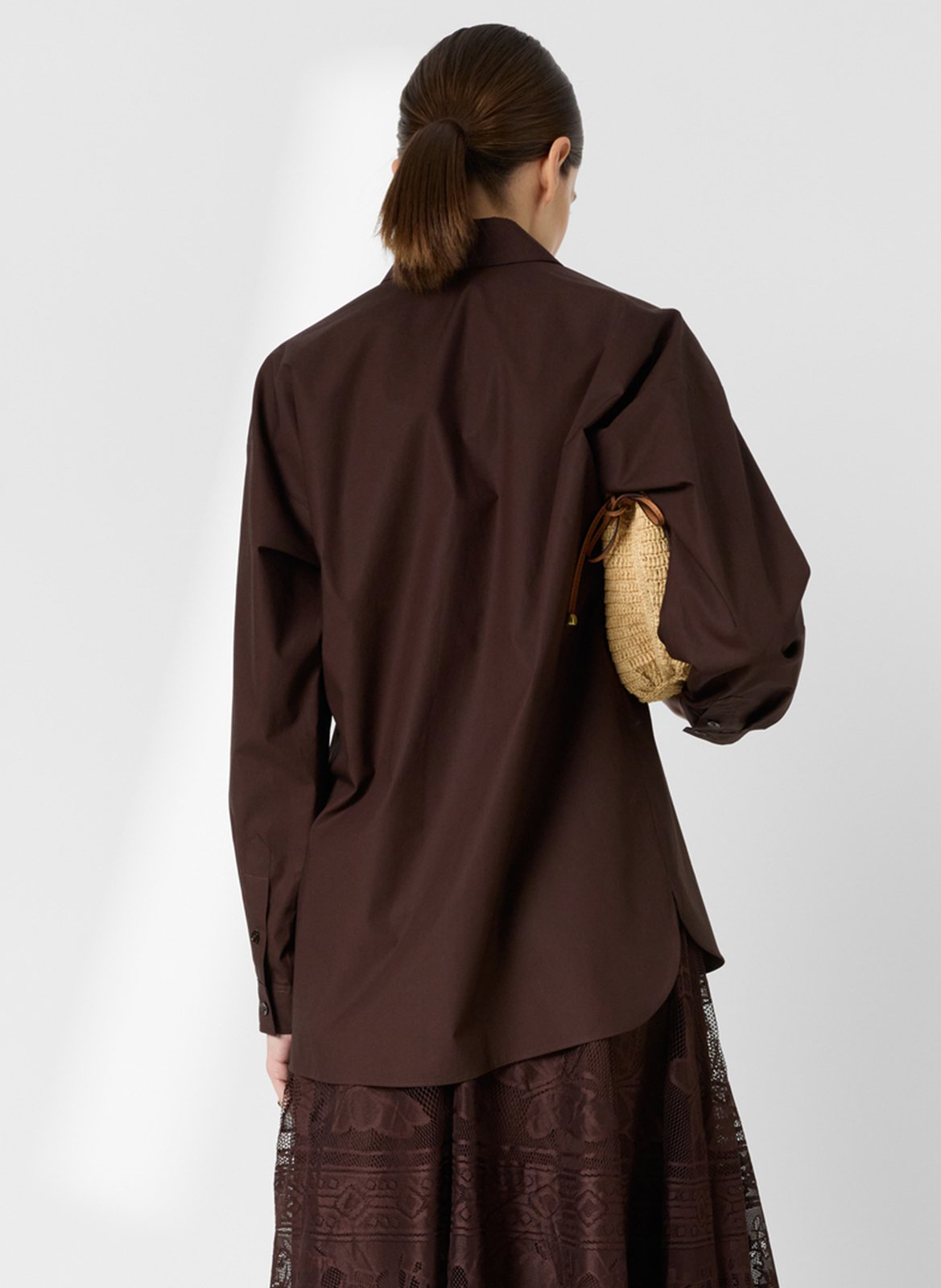 Chemise col classique en coton GERARD DAREL Marron