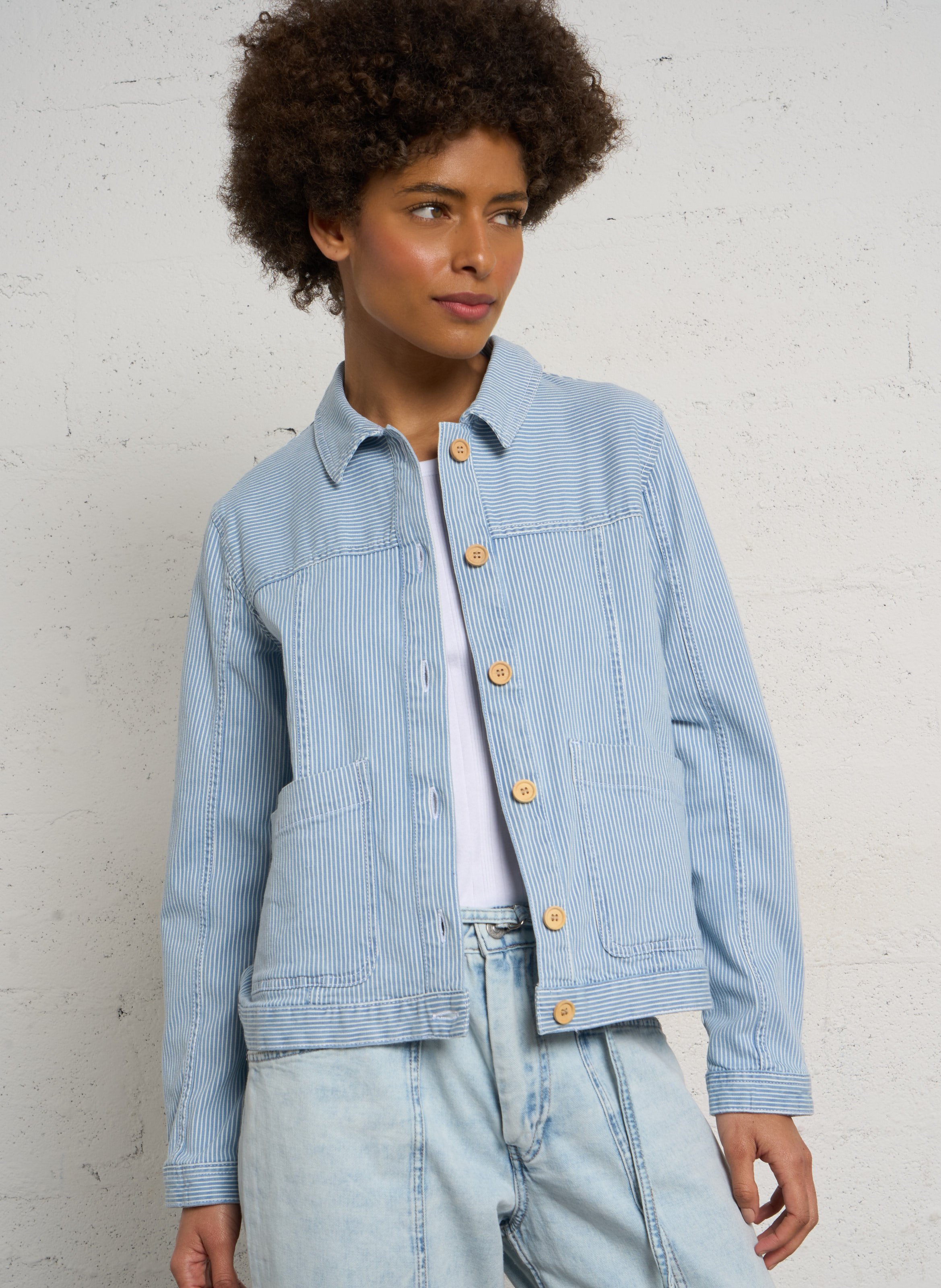 Jeansjacke mit Streifen ARMOR LUX