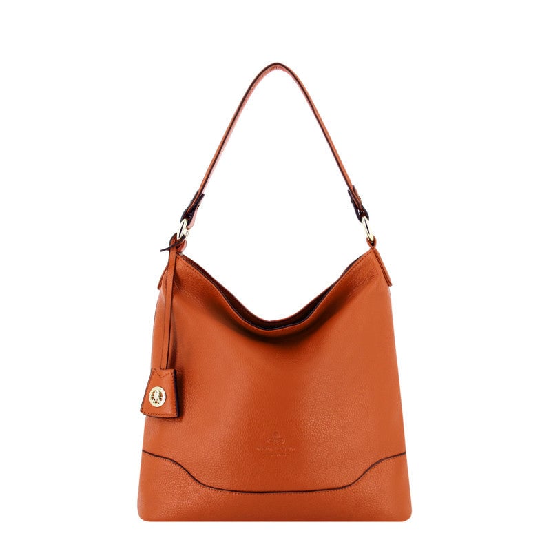 Billy L leather bag  POURCHET Orange