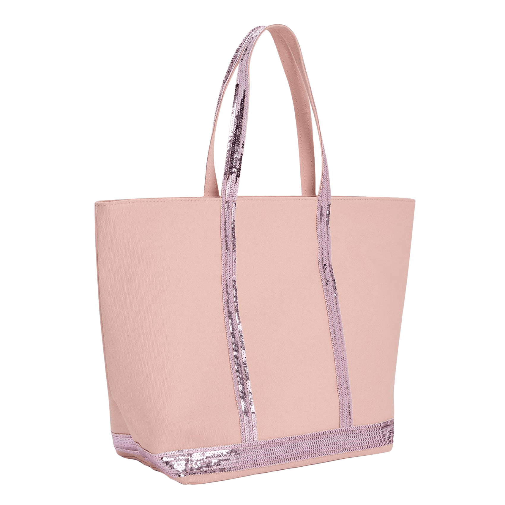 Shopper aus Baumwoll-Canvas mit Pailletten VANESSA BRUNO Violett