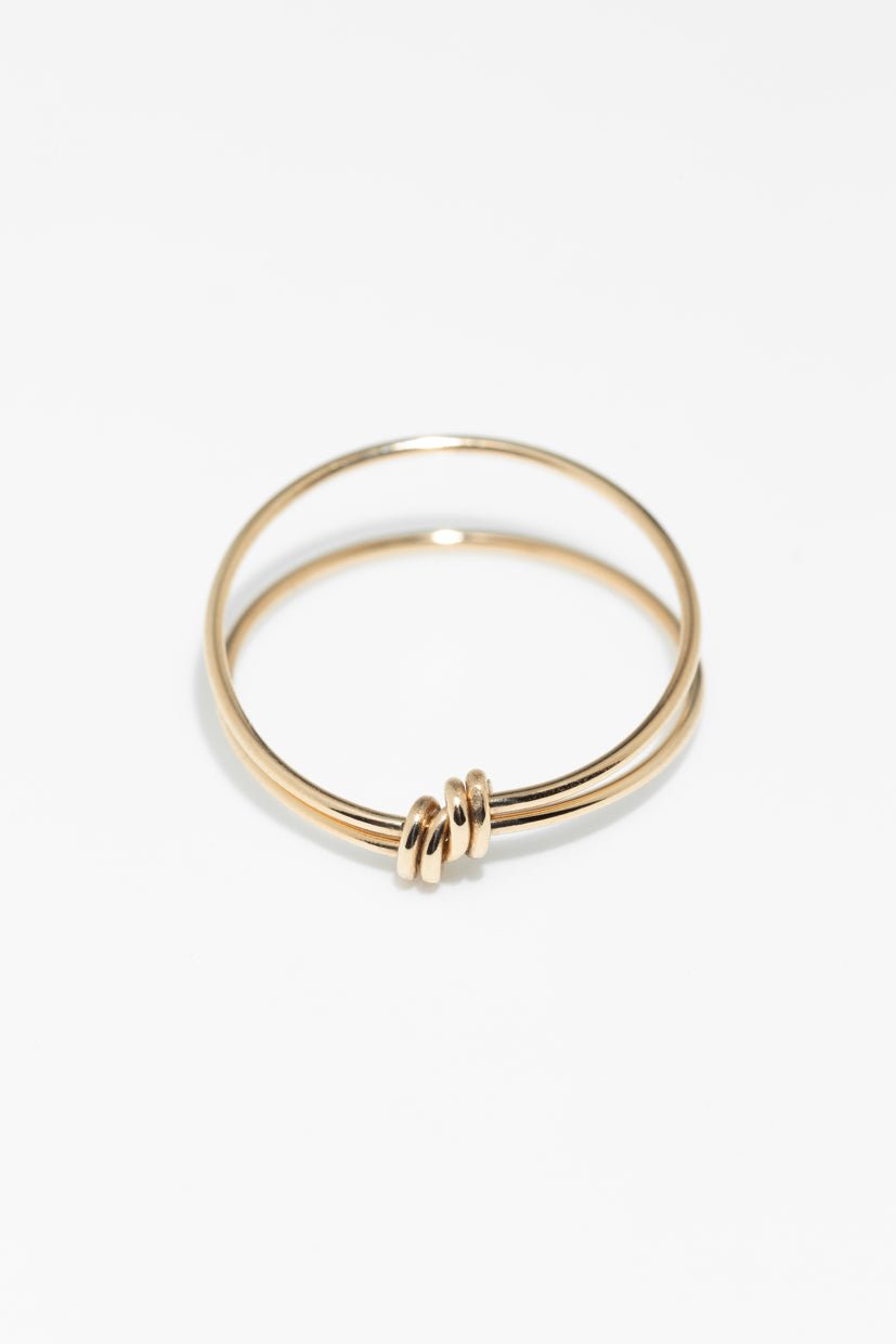 Bague ananta double or 750 YAY Doré