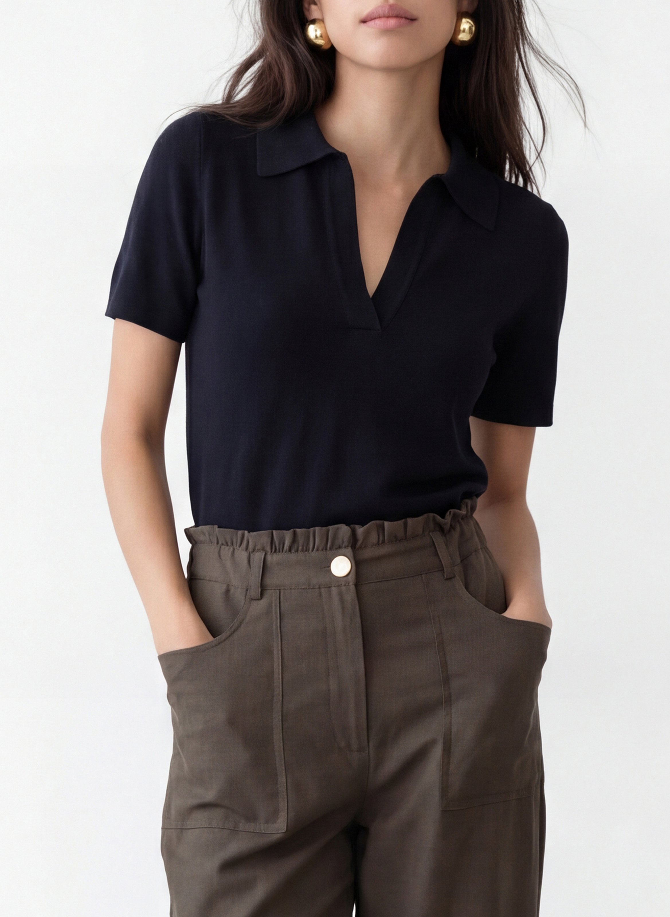 Gerade geschnittenes Poloshirt KOOKAI Schwarz