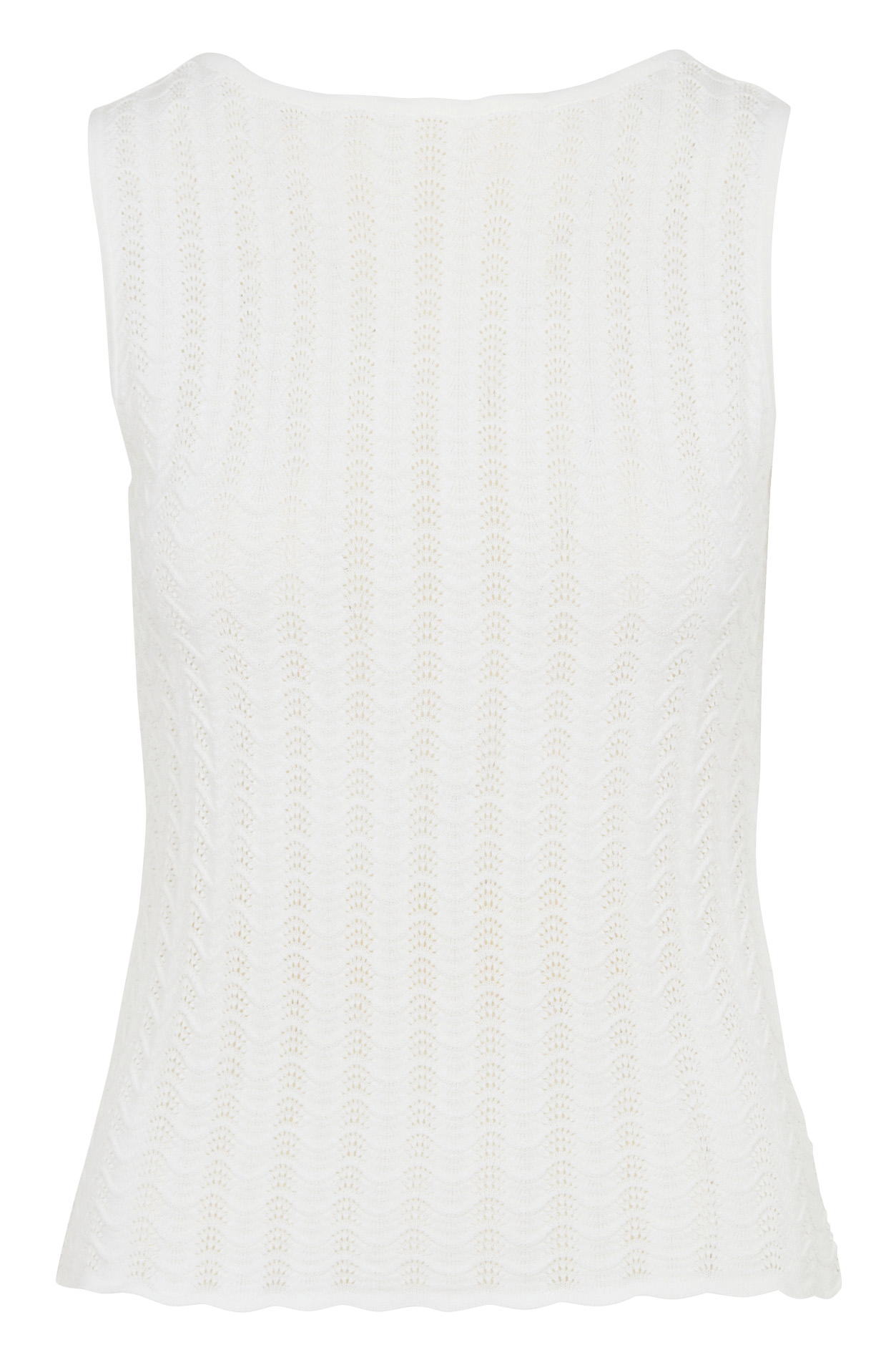 Rundhals-Top KOOKAI Weiss