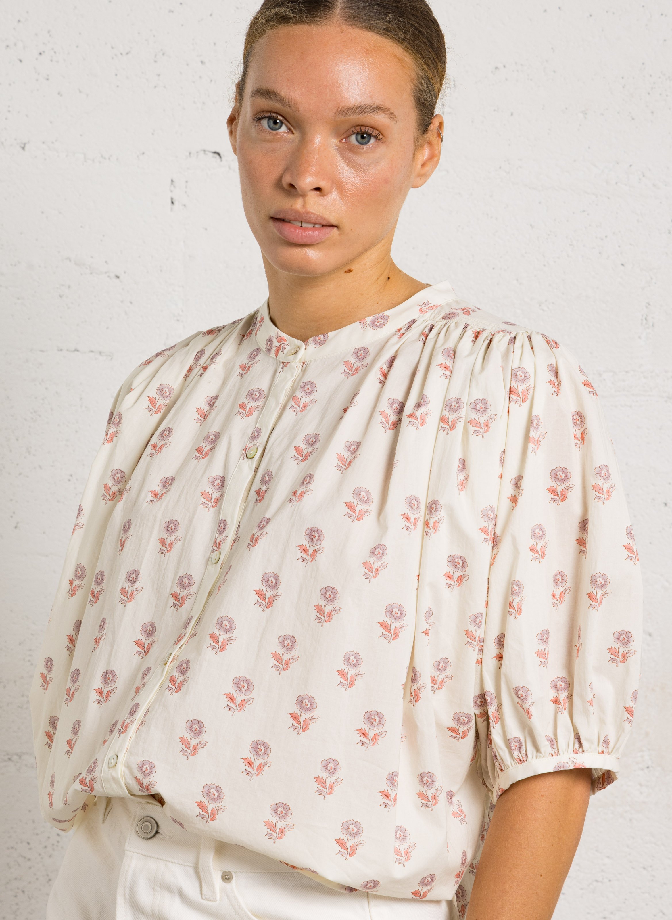 Blouse imprimée col rond JC SOPHIE Rose