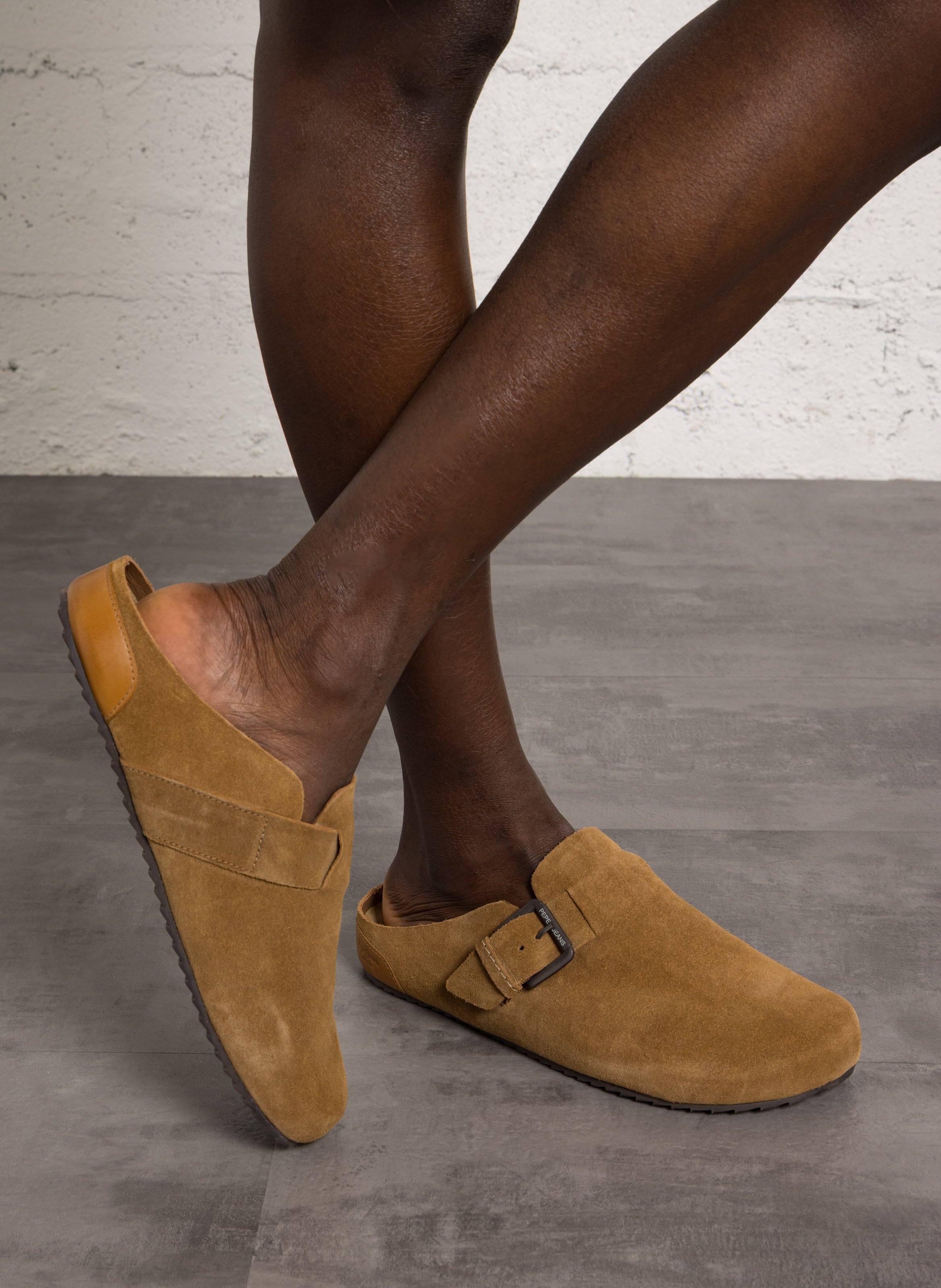 Mules en cuir  PEPE JEANS Marron