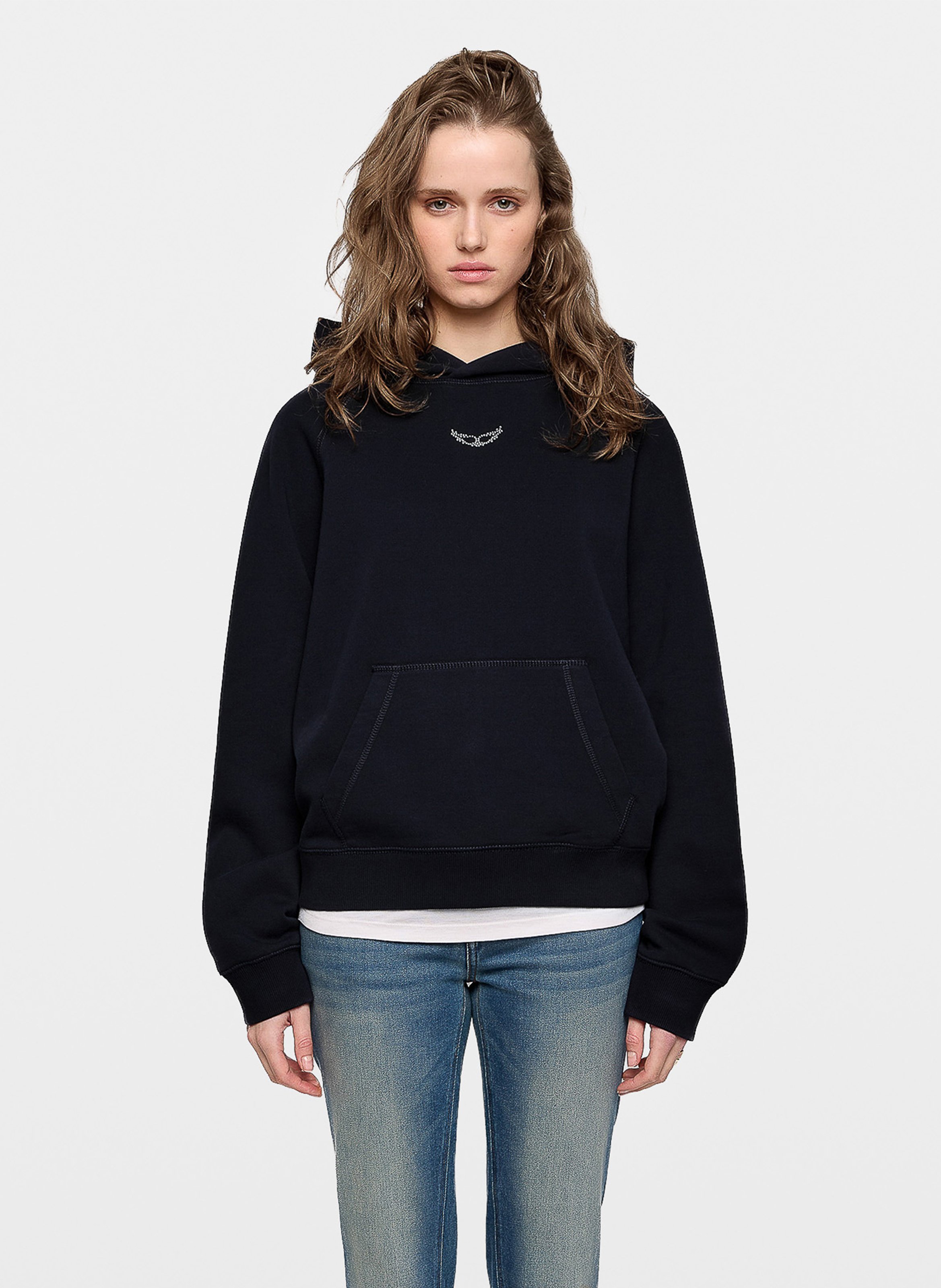 Sweat col rond en coton bio ZADIG&VOLTAIRE Bleu