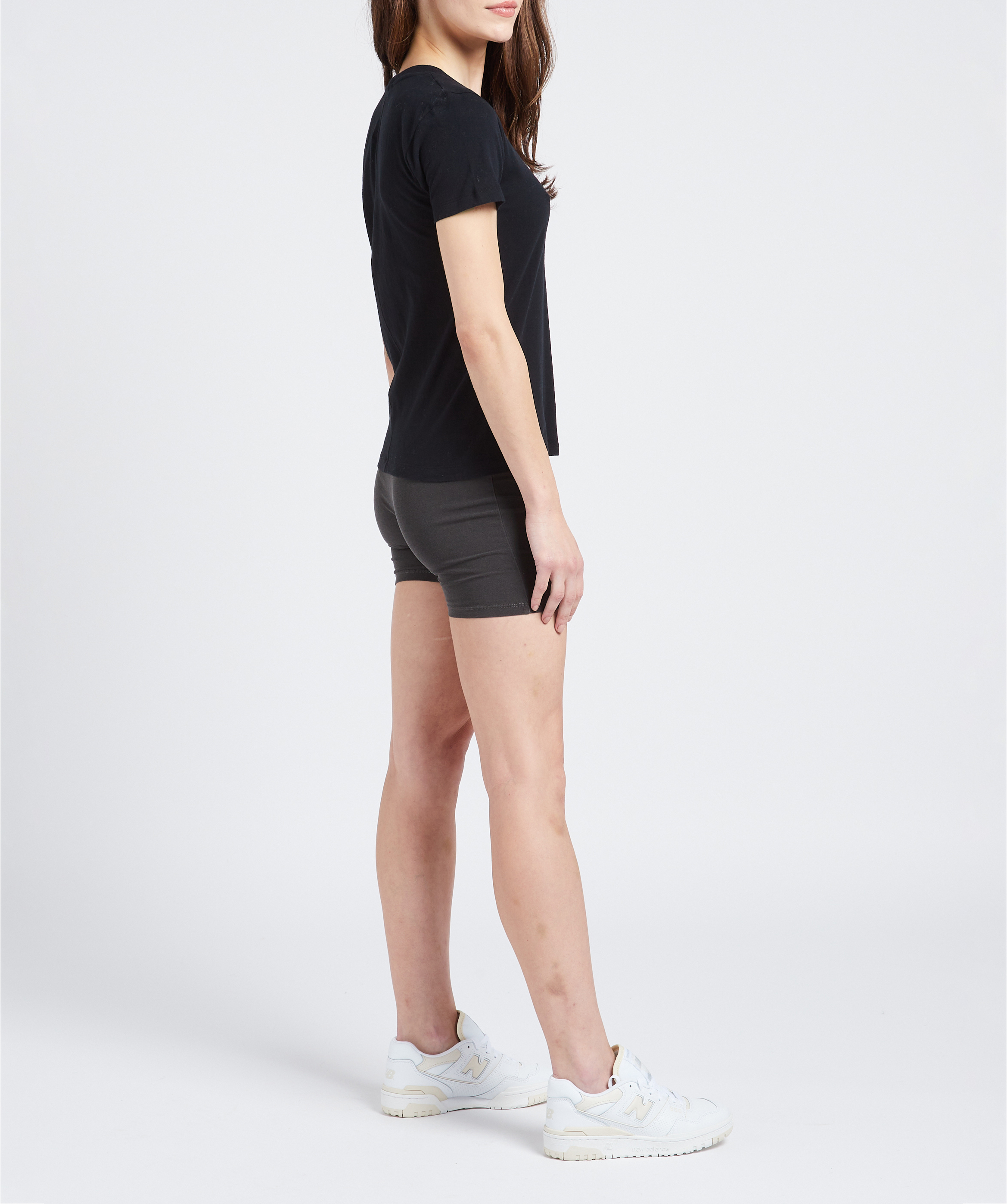 Rundhals-T-Shirt aus Baumwolle AMERICAN VINTAGE Schwarz