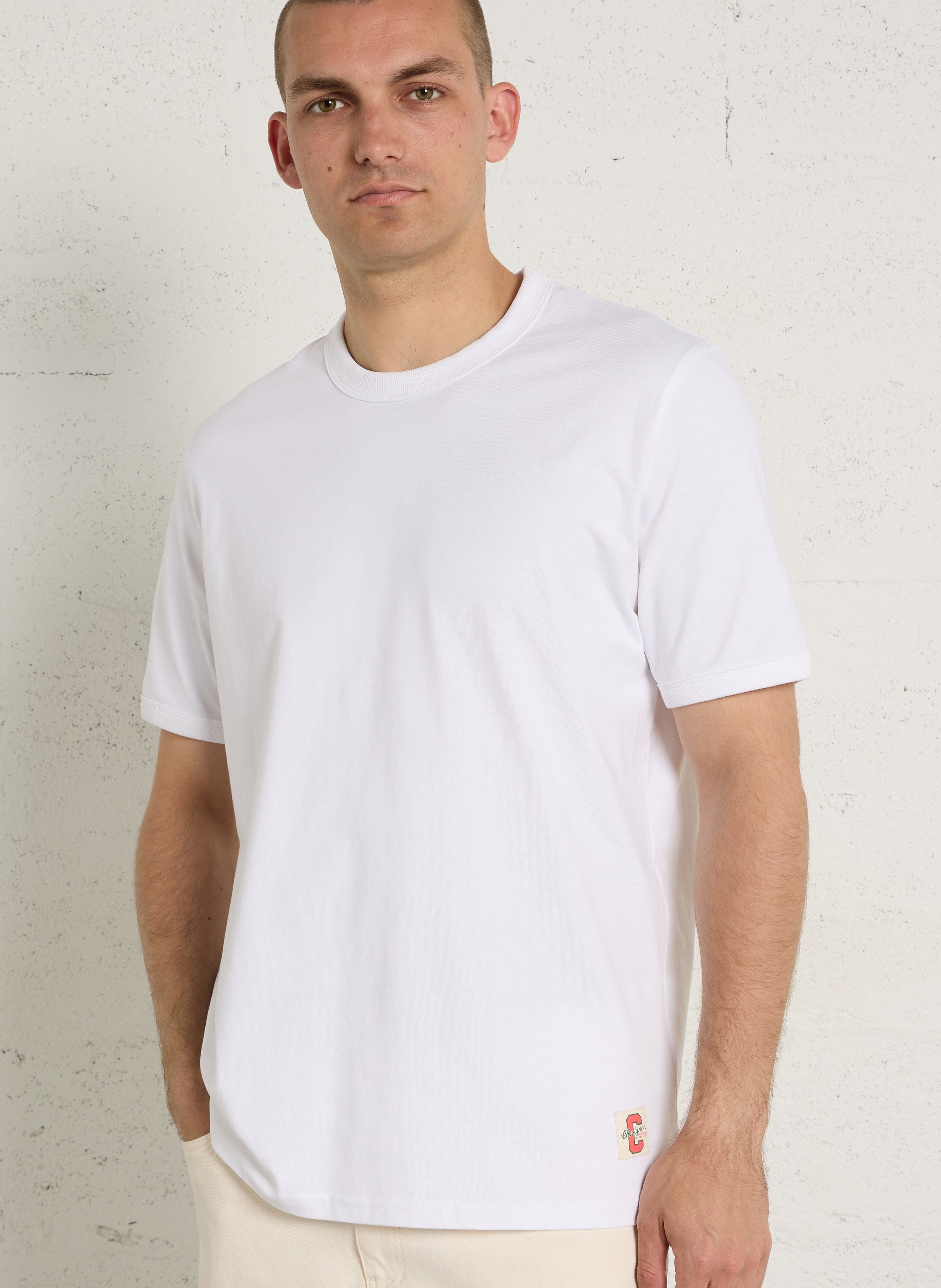 Oversized round-neck cotton T-shirt CHEVIGNON White